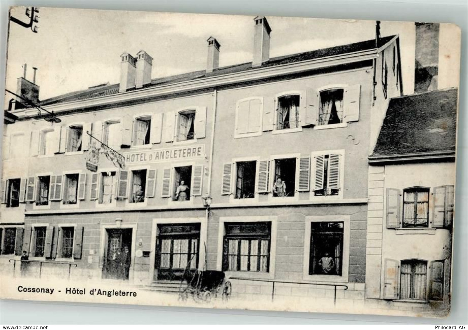 1304 Cossonay-Ville 1907 Foto AK Hotel d 'Ángleterre - 13306240
