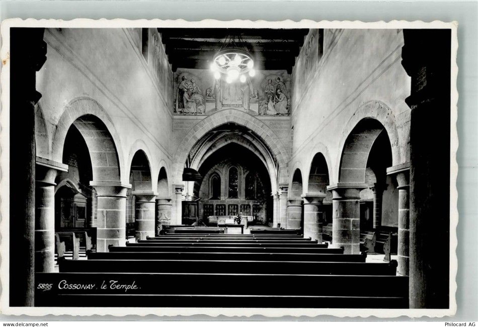 1304 Cossonay-Ville Foto AK Kirche innen - 38211937