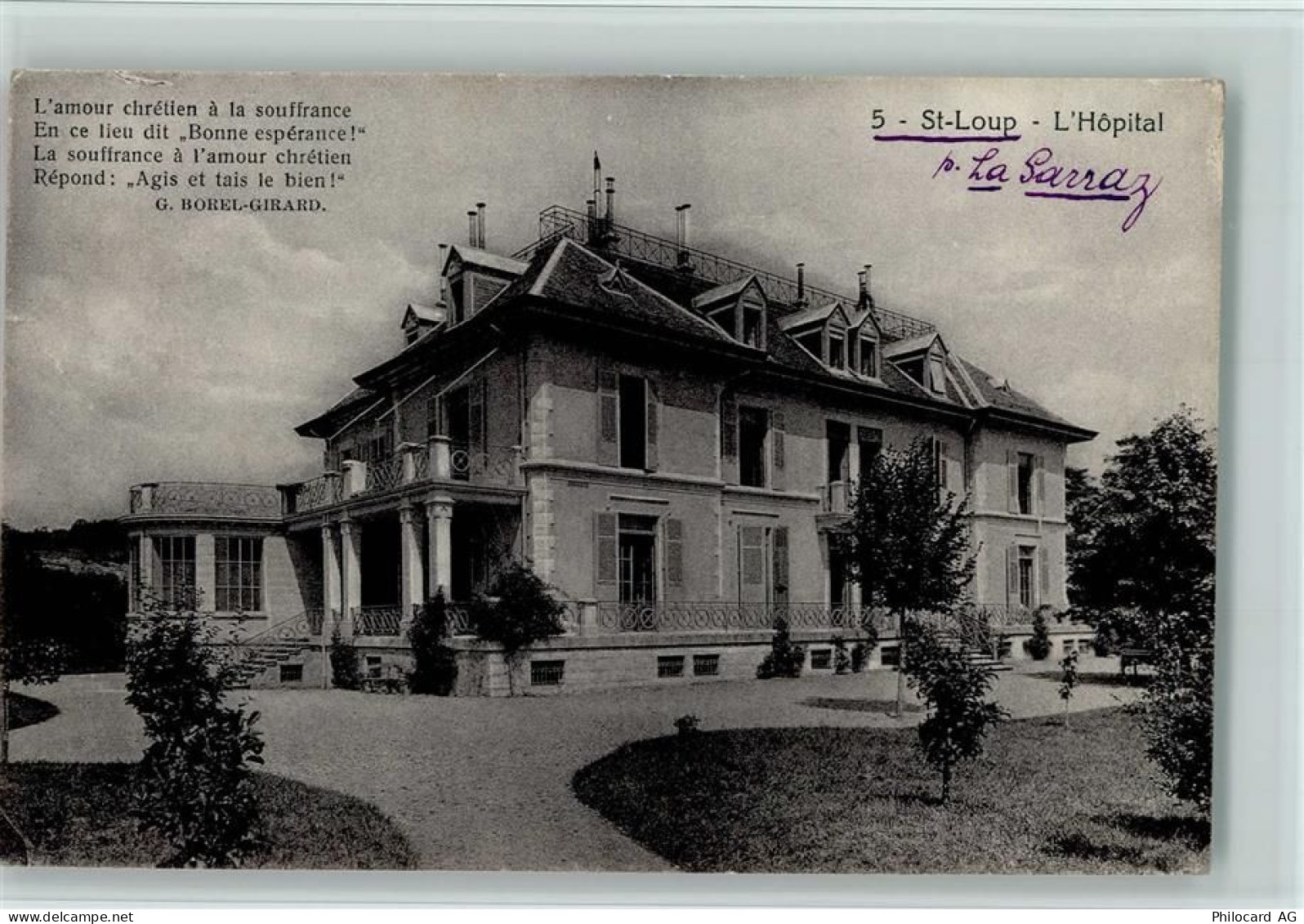 1318 Pompaples St-Loup 1919 - Hospital, gute Erhaltung AK - 13079095