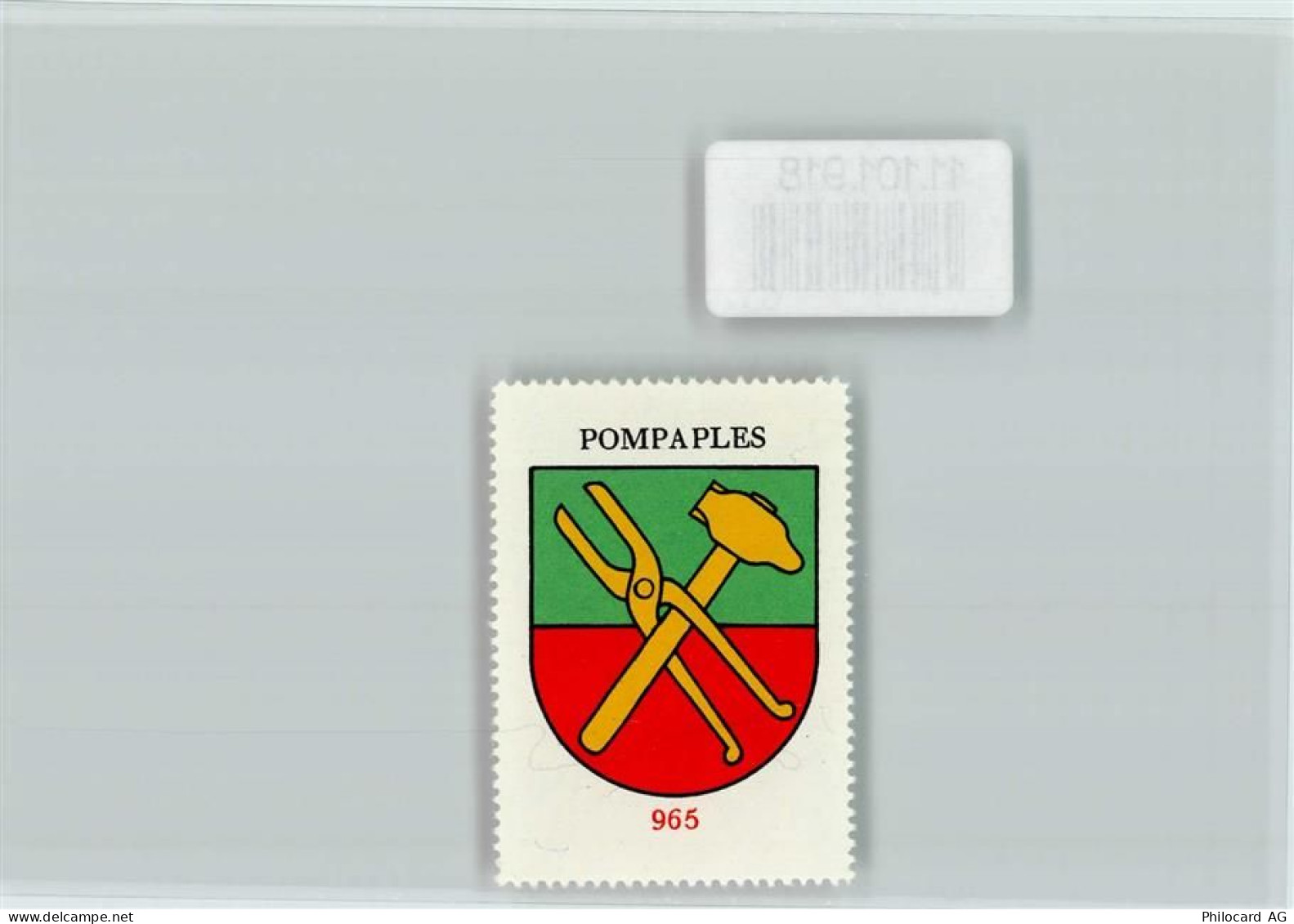 1318 Pompaples St-Loup - Vignette Wappen Kaffee Hag ca 1920-1940 - 11101918