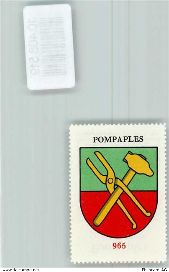 1318 Pompaples St-Loup - Vignette Wappen Kaffee Hag ca 1920-1940 Zange H... - 10408519