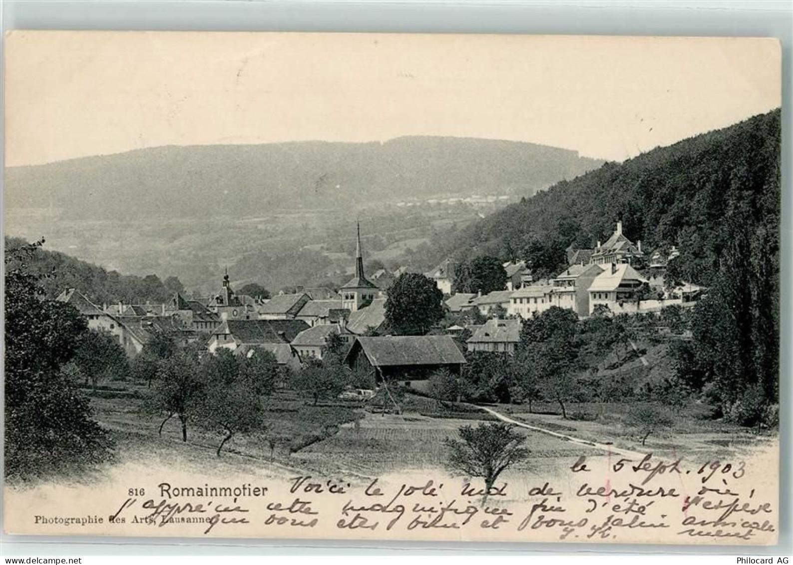 1323 Romainmôtier-Envy 1903 Gebrauchsspuren - 10605947