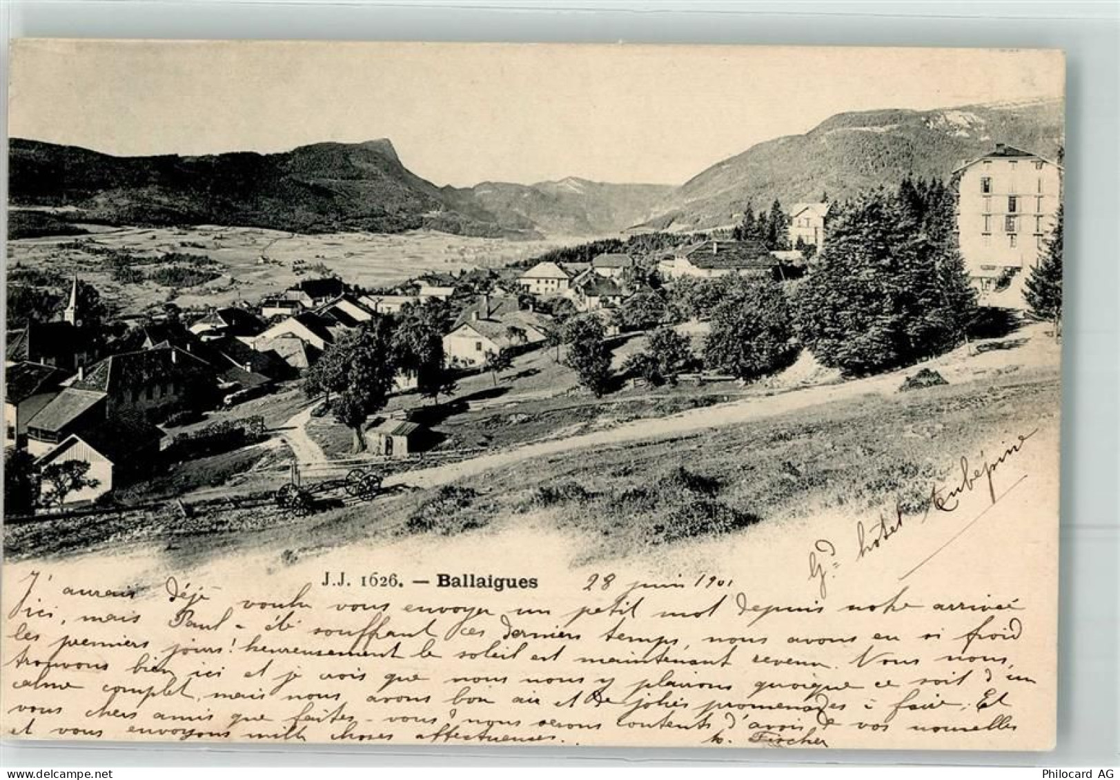 1338 Ballaigues 1901 Lithographie - 10645000