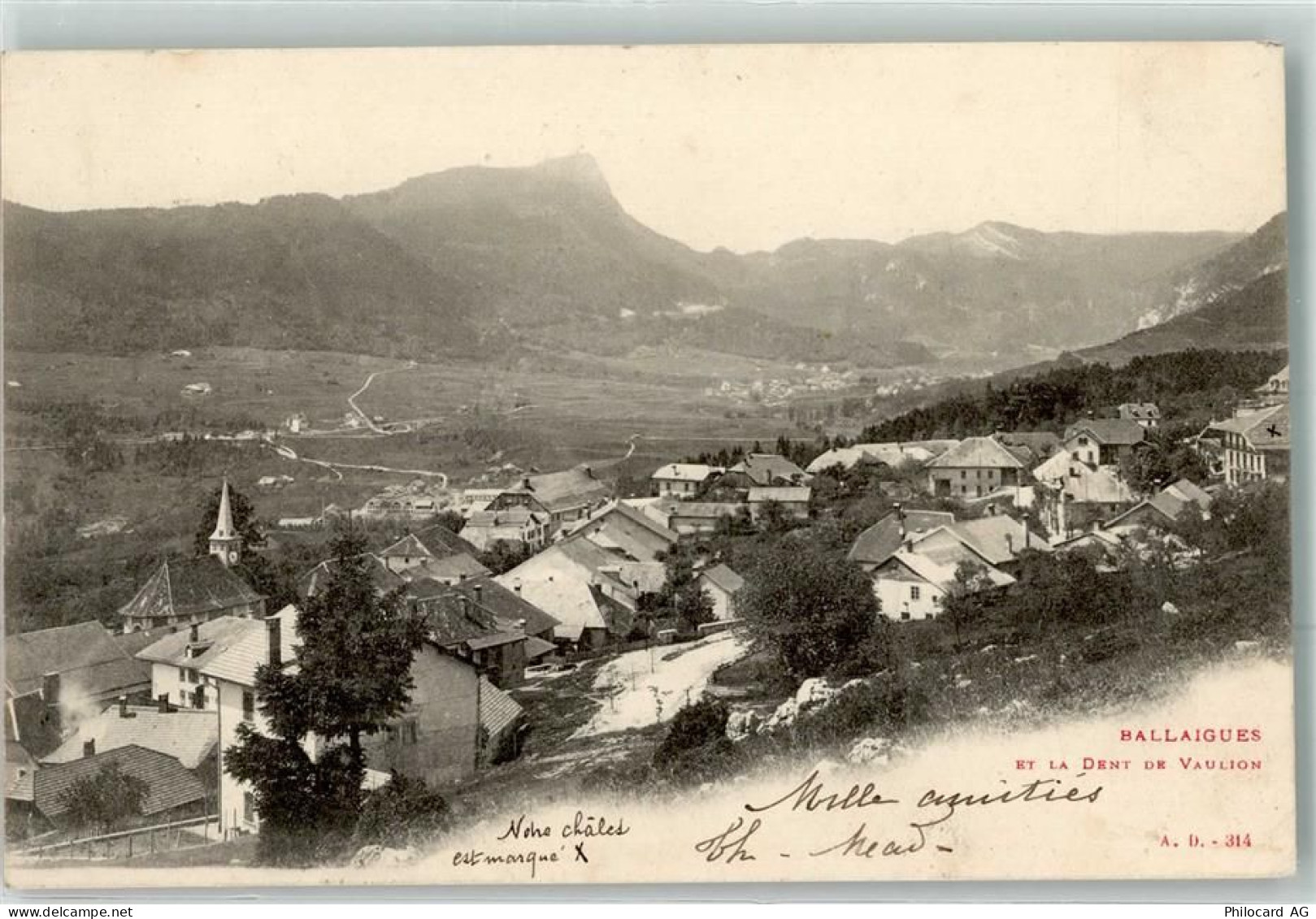 1338 Ballaigues 1902 Lithographie - 10645008