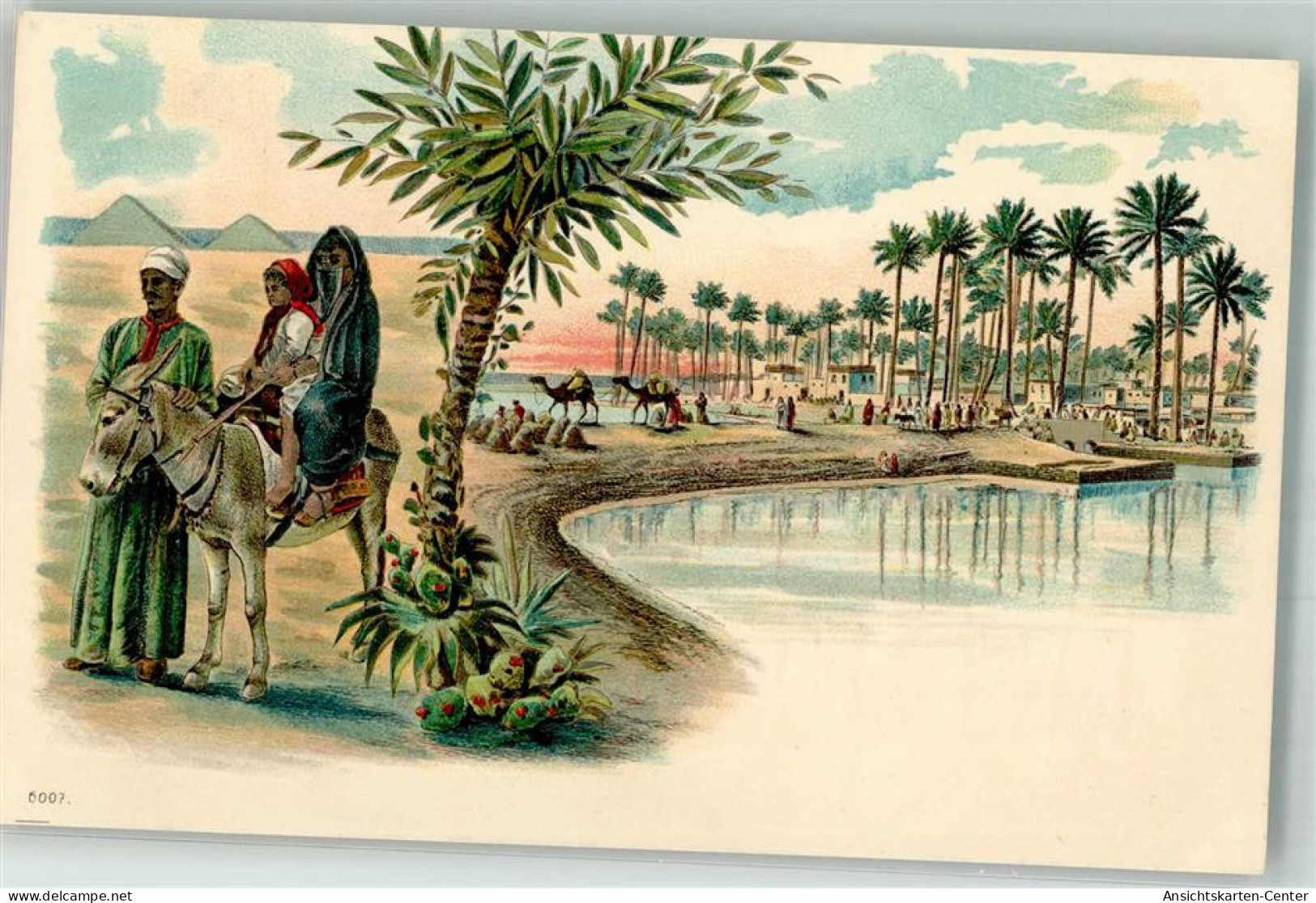 13573212 - Tracht Esel Oase Pyramiden