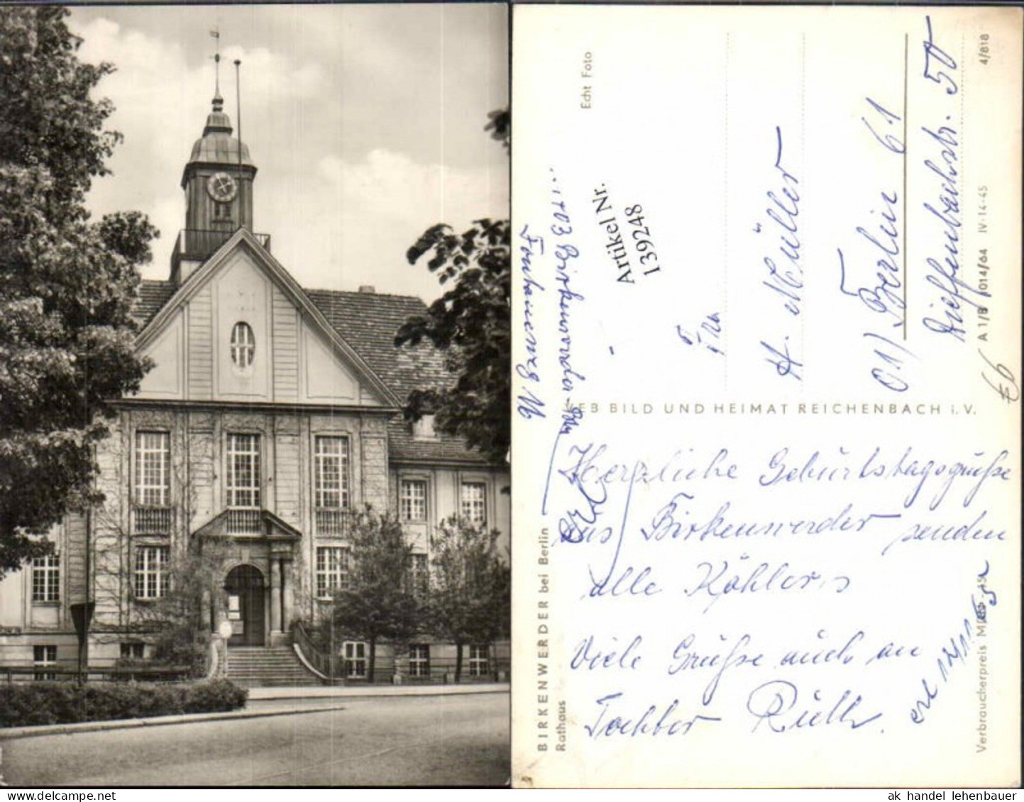 139248,Birkenwerder bei Berlin Rathaus