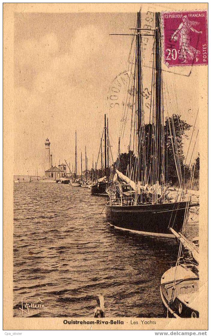 14 OUISTREHAM RIVA BELLA Port, Yachts, Voiliers, Phare, ed Gillette, 1936