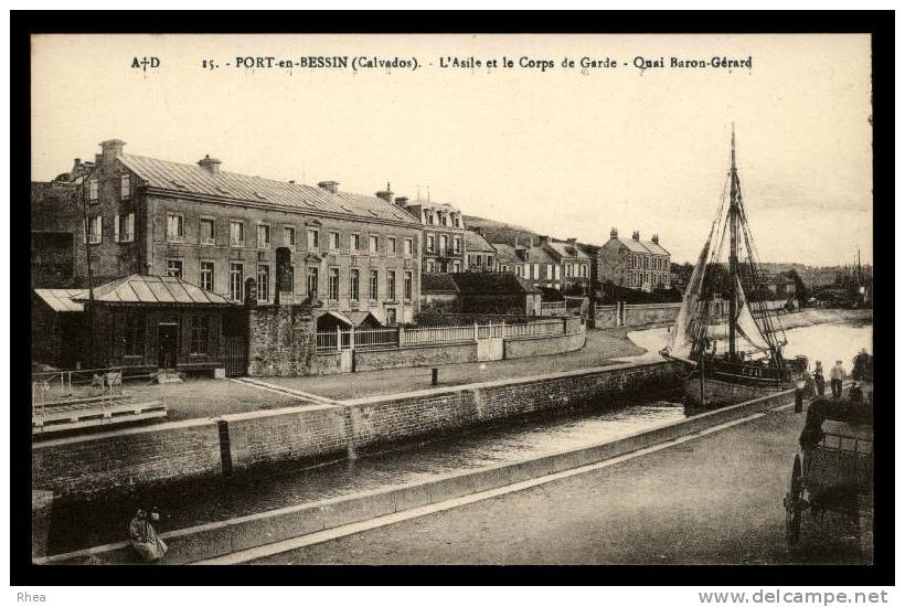 14 Port-en-Bessin-Huppain asile quai D14D K14552K C14515C RH103942