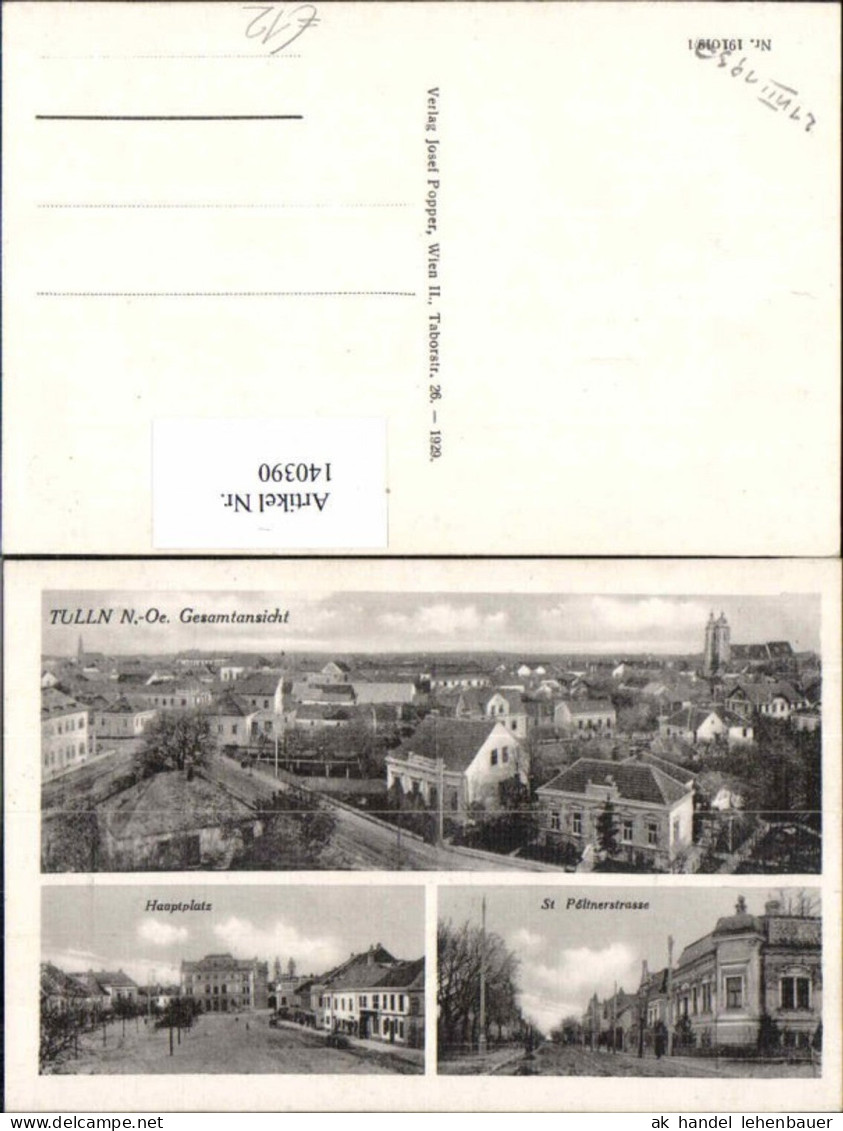 140390,Tulln Hauptplatz St Pöltnerstrasse 1929