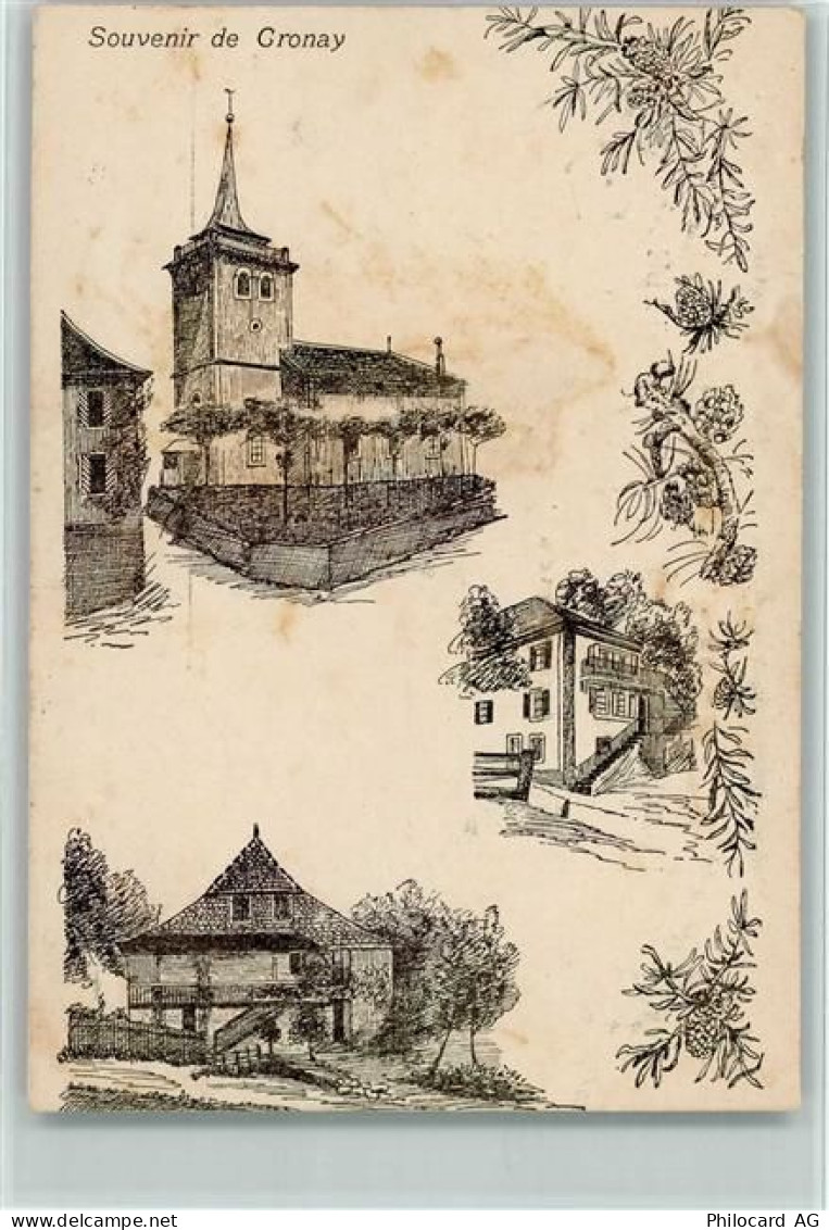 1406 Cronay 1919 Gebrauchsspuren Federzeichnung AK - 13098082