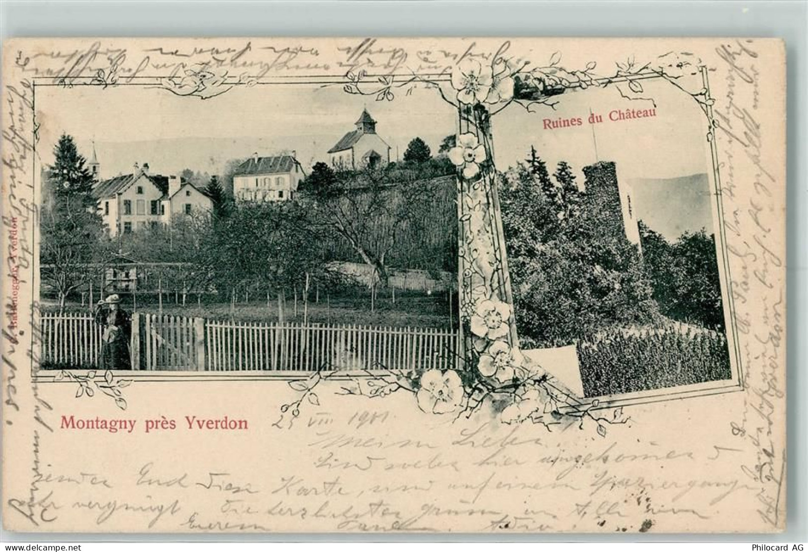 1442 Montagny-près-Yverdon 1901 - Ruines du Chateau - 13124681
