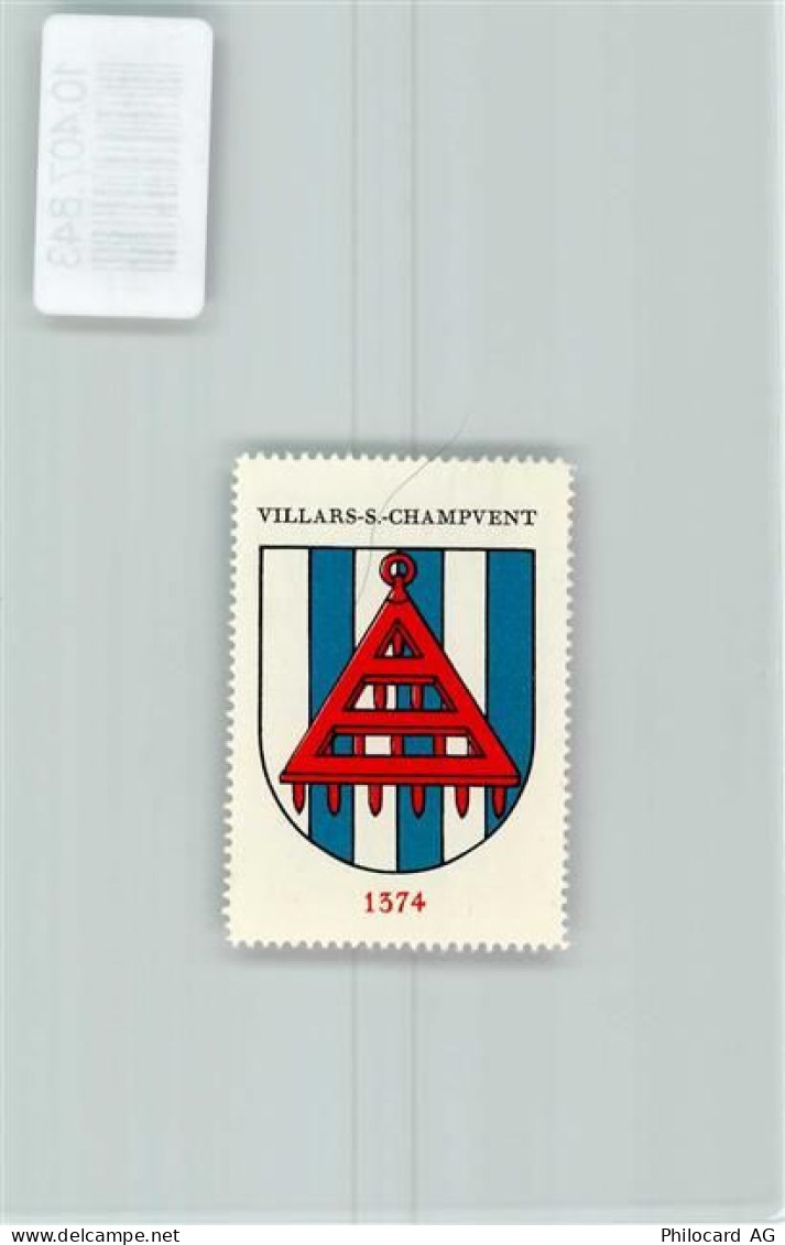 1443 Villars-sous-Champvent - Vignette Wappen Kaffee Hag 1920-1940 - 10407843