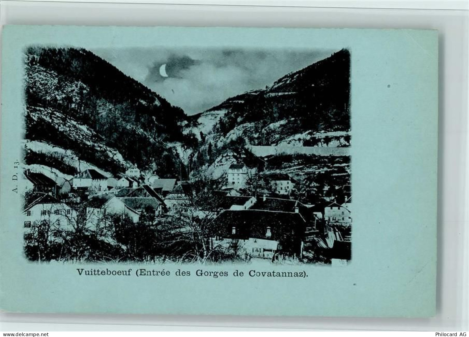 1445 Vuiteboeuf Peney (Vuiteboeuf) Mondschein vue generale, 1898 gute Er... - 13079100