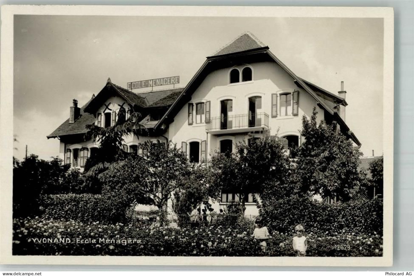 1462 Yvonand 1934 Foto AK Schule Menagere - 10742338