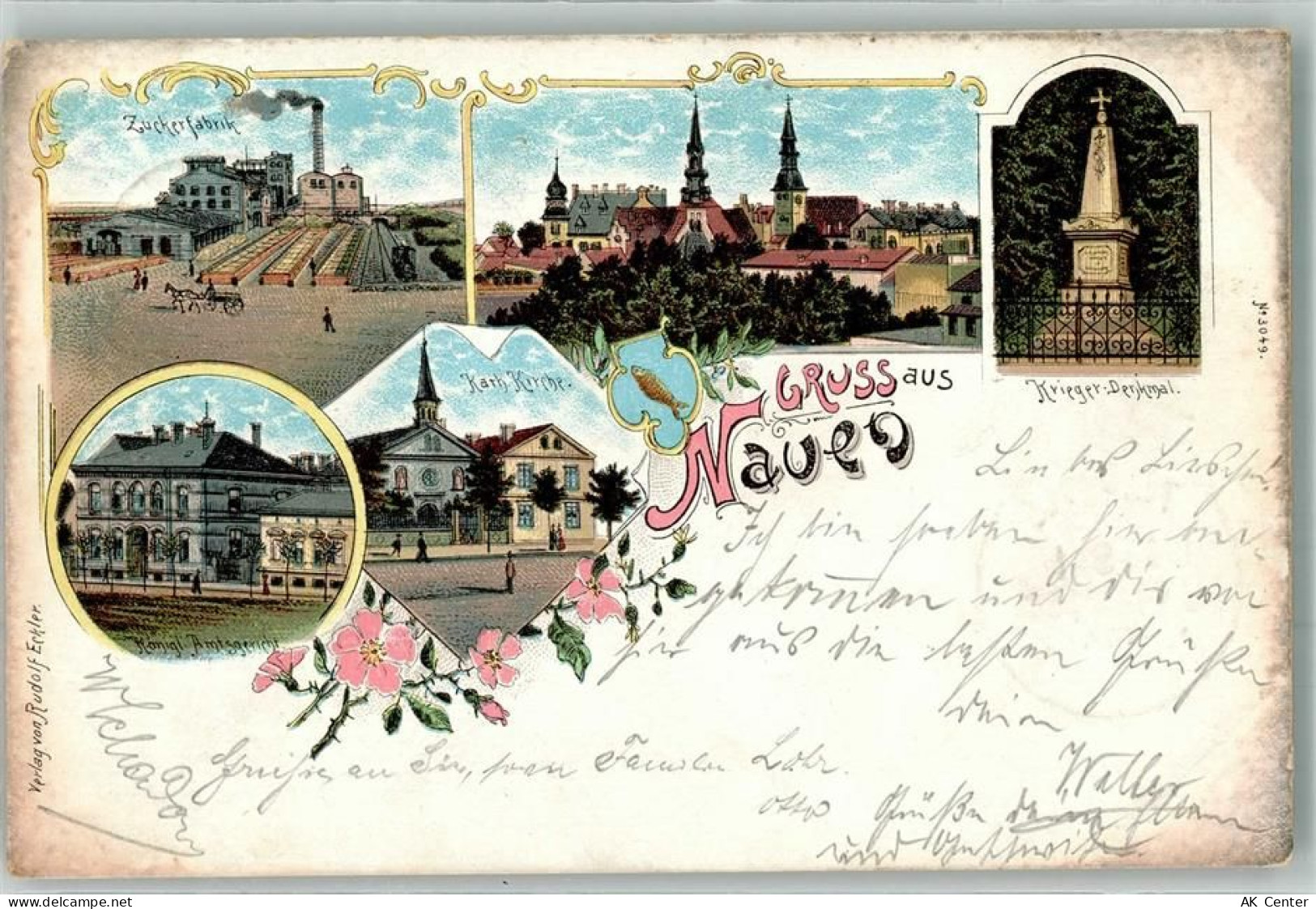 14641 O1550 Nauen , Havelland 1898 Lithographie Zuckerfabrik Kath. Kirch... - 13649969