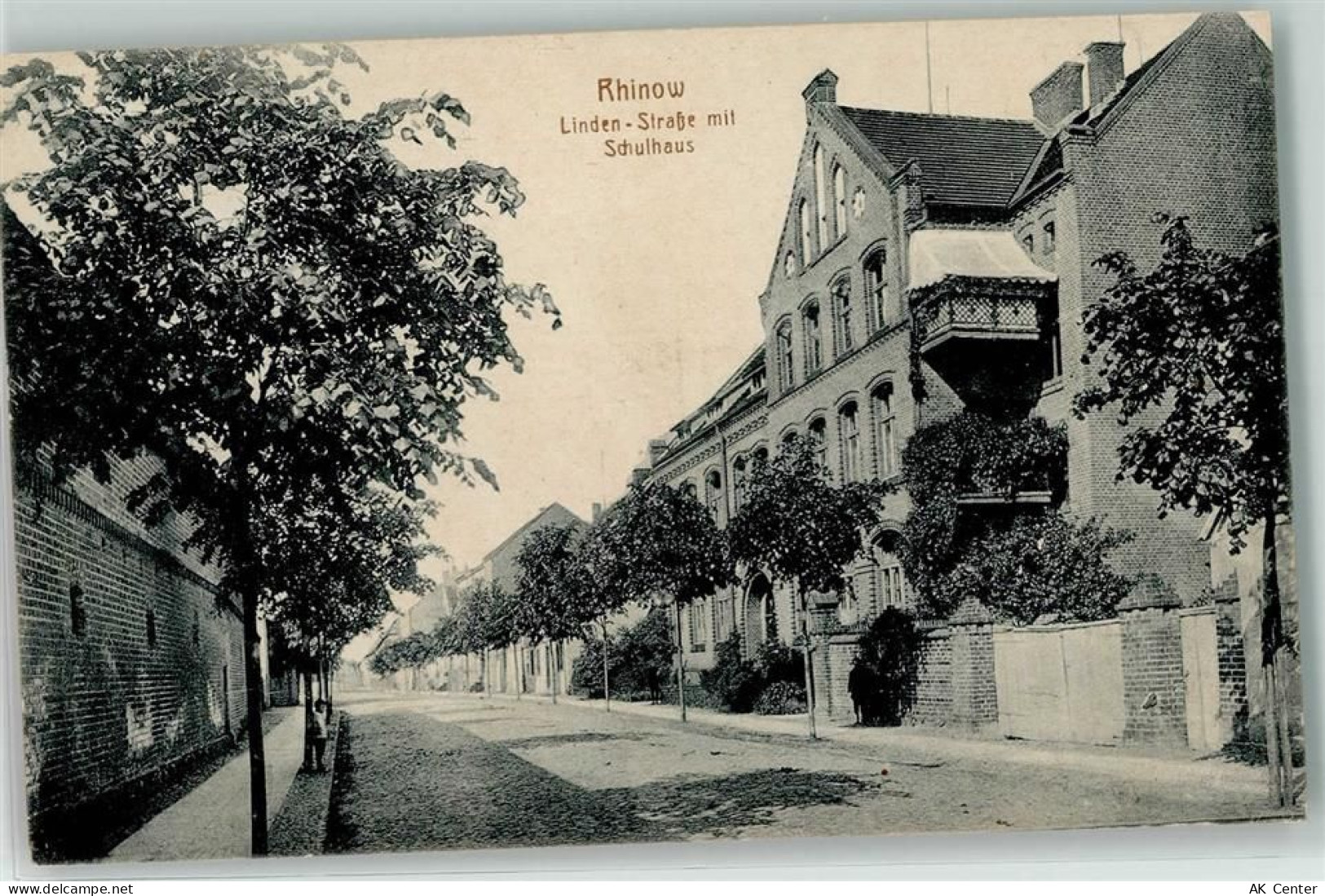 14728 O1833 Rhinow 1919 - Linden-Straße Schulhaus - 13610755