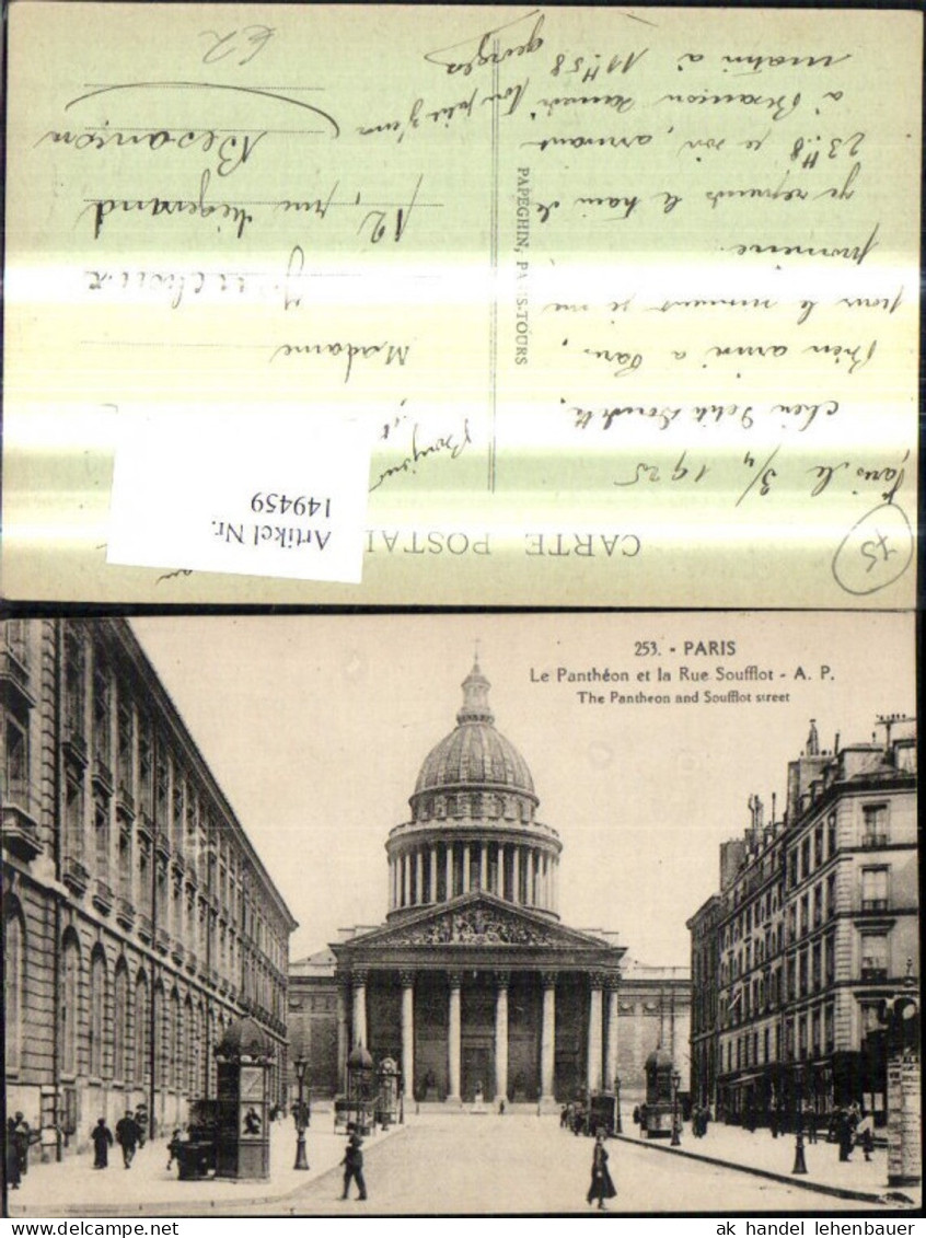 149459,Paris Le Pantheon et la Rue Soufflot The Pantheon and Soufflot street