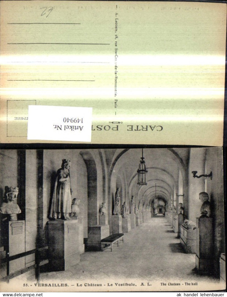 149940,Versailles Le Chateau Le Vestibule The Hall Schloss Innenansicht