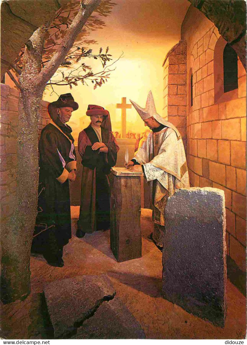 15 - Aurillac - Historial de Haute Auvergne - Scène 6 - Signature des Paix d'Aurillac dans le cimetière des moines en l'