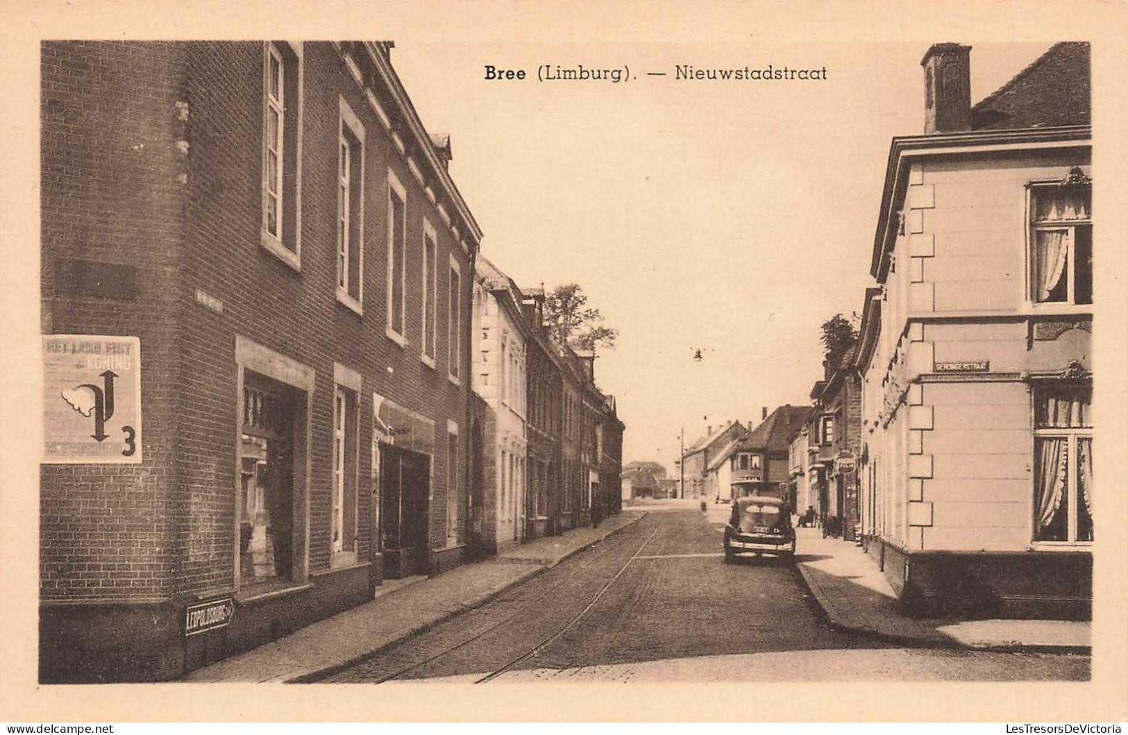 [-15%] BELGIQUE - Brée - Niewstadstraat - Rue - Bâtiment - Voiture - Rails - Ed