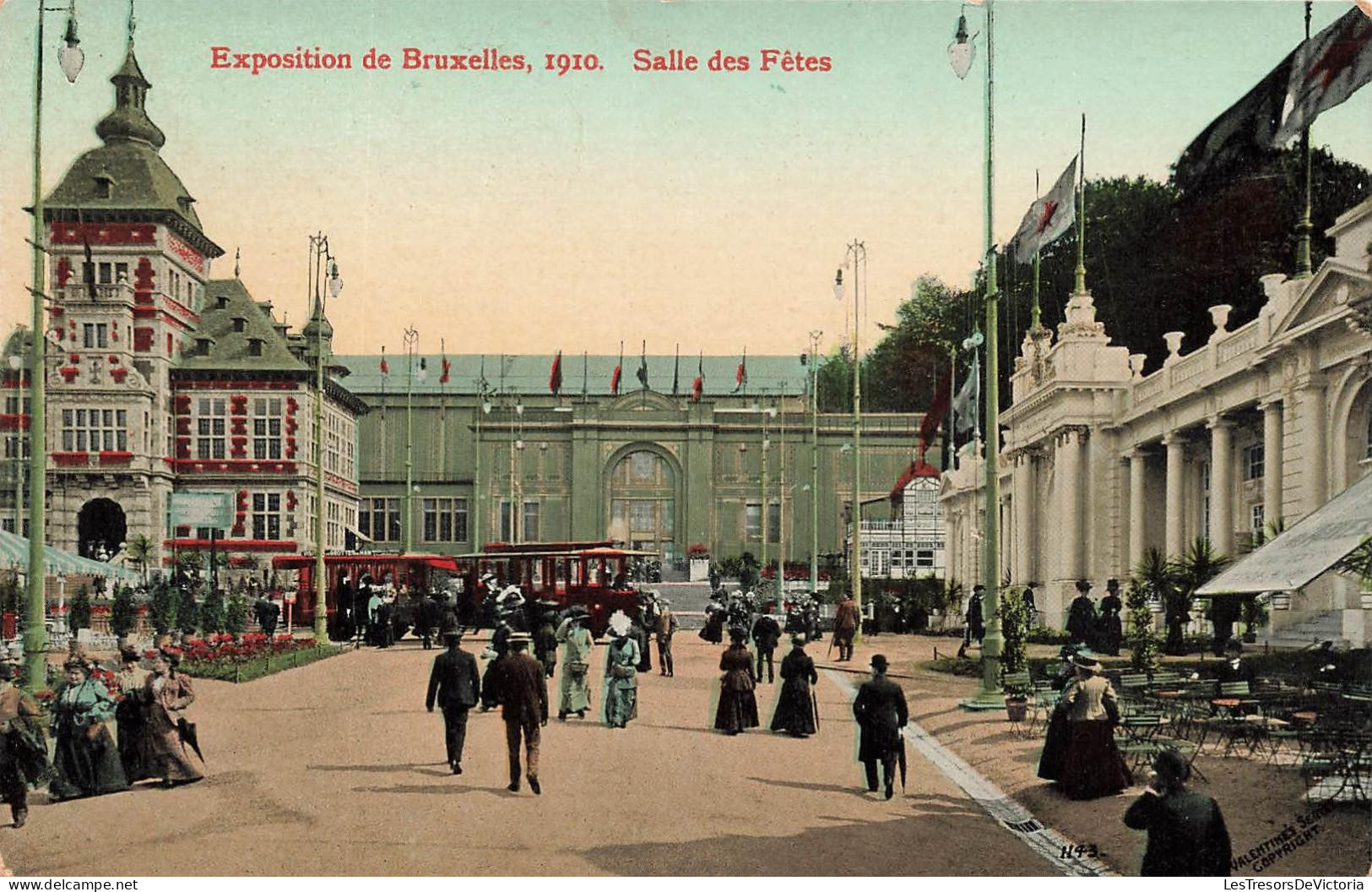 [-15%] BELGIQUE - Bruxelles - Expositions Universelles 1910 - Salle des fêtes - Carte Postale Ancienne