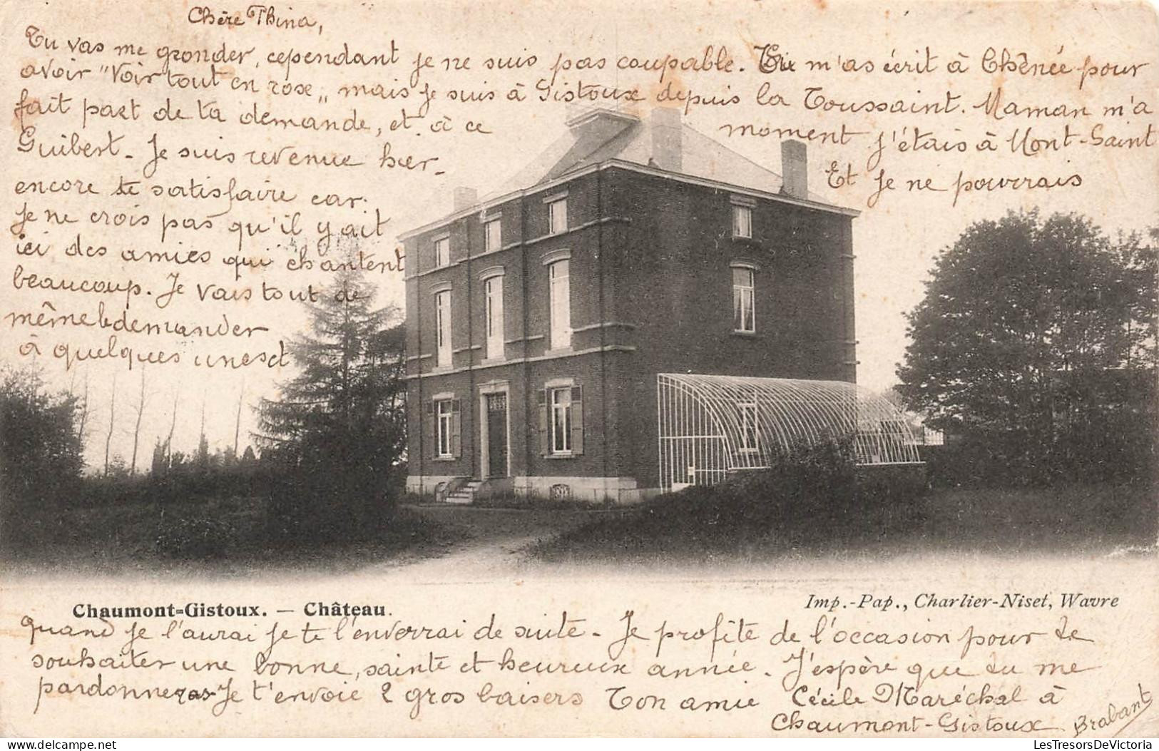 [-15%] BELGIQUE - Chaumont Gistoux - Château - Vue générale - Carte postale ancienne