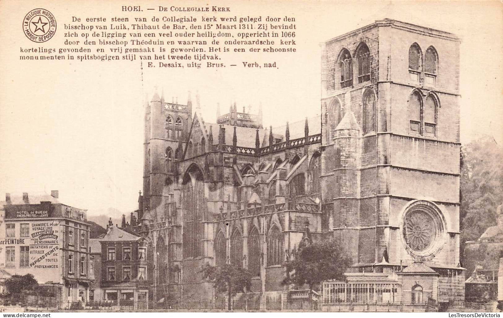 [-15%] BELGIQUE - Hoei - De Collegiale kerk - Carte postale ancienne