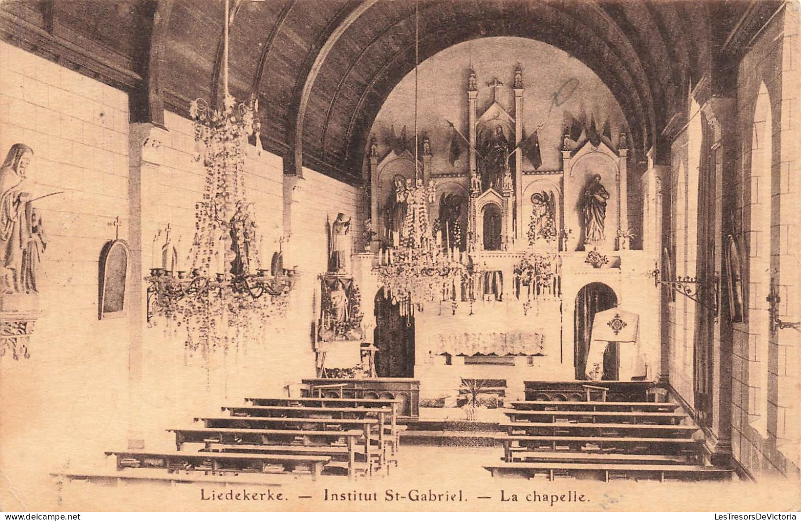 [-15%] BELGIQUE - Institut St Gabriel - La Chapelle - Autel - Banc - Oblit 1925 - Carte Postale Ancienne