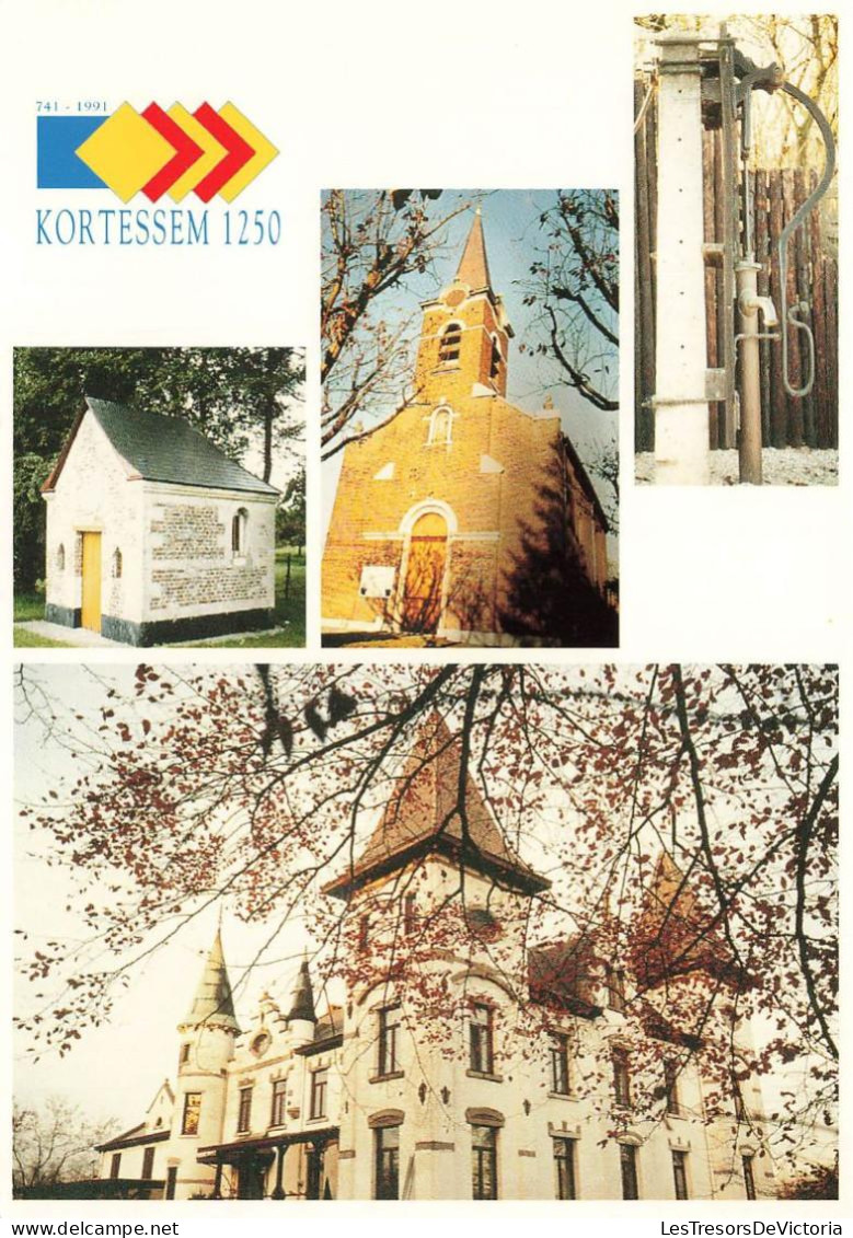 [-15%] BELGIQUE - Kortessem 1250 - St Quintinuskerk - Kasteel Hoogveld - St Annakapel - De Oude Dorpspomp - Carte Postal