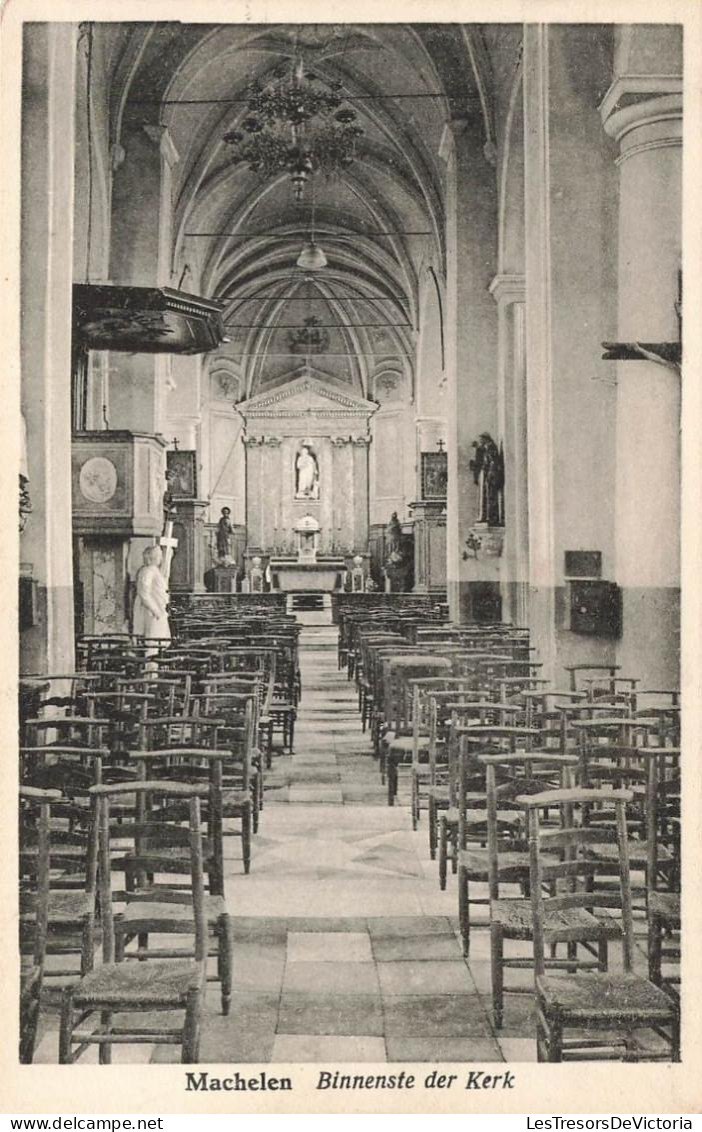 [-15%] BELGIQUE - Machelen - Binnenste der kerk - Carte postale ancienne