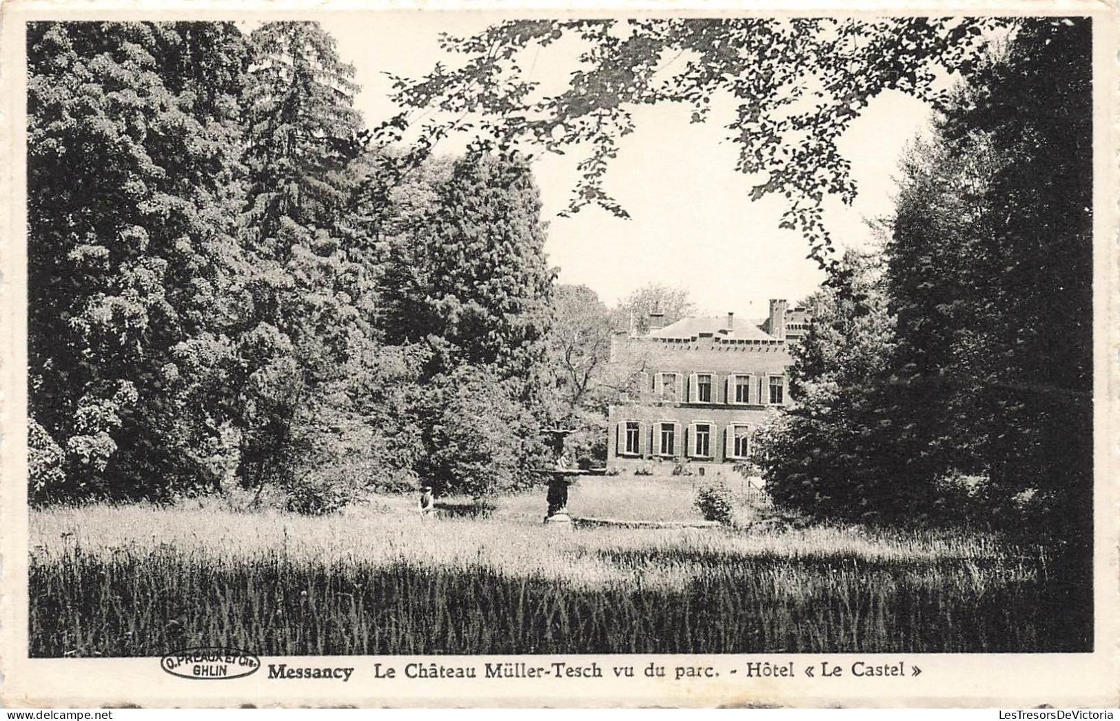 [-15%] BELGIQUE - Messancy - Le château Müller Tesch vu du parc - Hôtel Le Castel - Ed Mme Gérard Découx - Carte postale