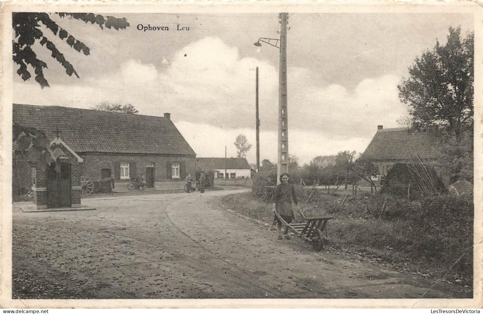 [-15%] BELGIQUE - Ophoven - Leu - Bâtiment - Chalet - Route - Campagne - HRT - Ob 1952 - Animé - Carte postale ancienne