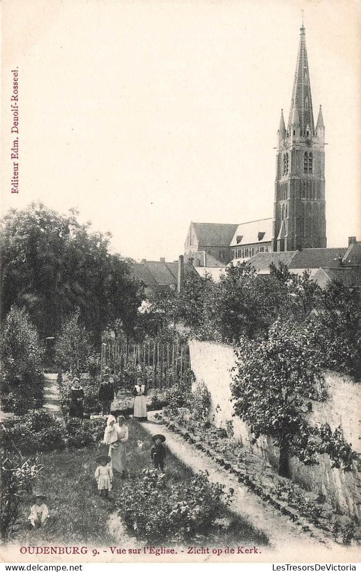 [-15%] BELGIQUE - Oudenburg - Zicht op de kerk - Eglise Notre Dame - jardin - en