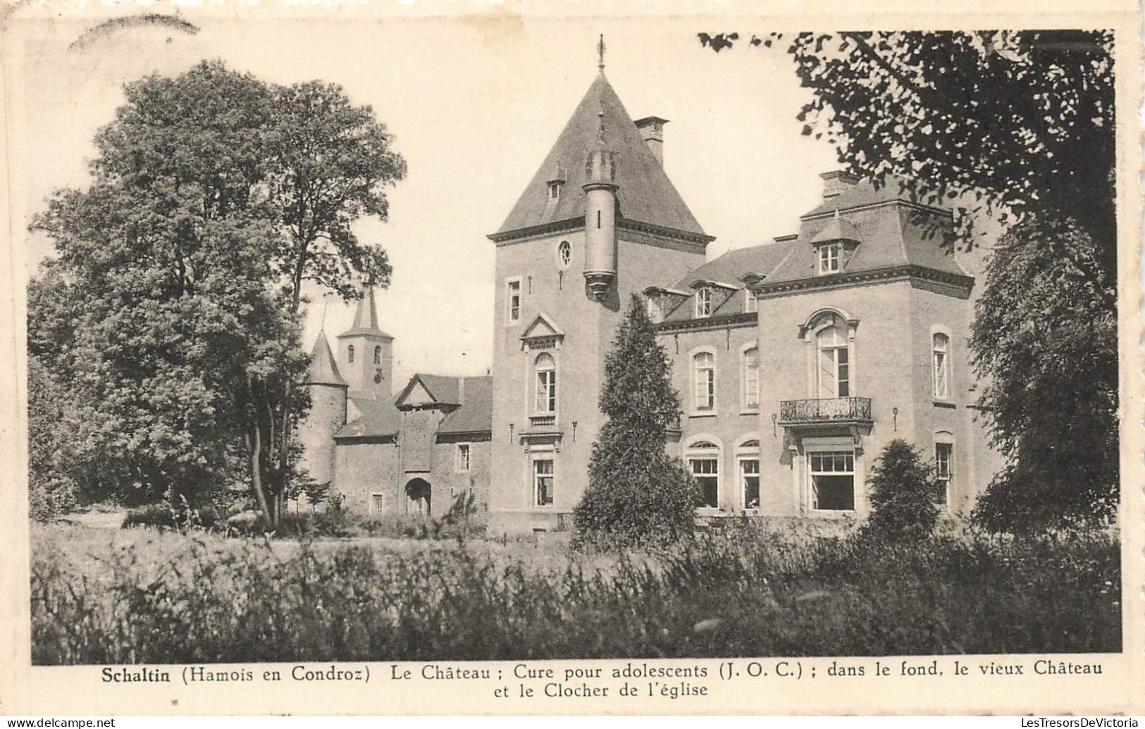 [-15%] BELGIQUE - Schaltin ( Hamois en Condroz) - Le Château ; Cure pour adolescents (J.O.C)  - Carte Postale Ancienne