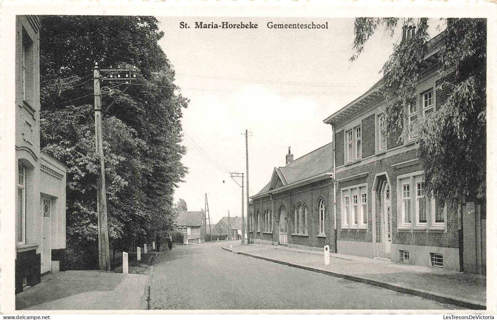 [-15%] BELGIQUE - St. Maria-Horebeke - Gemeenteschool - Drukkerij De Clippele - Carte postale
