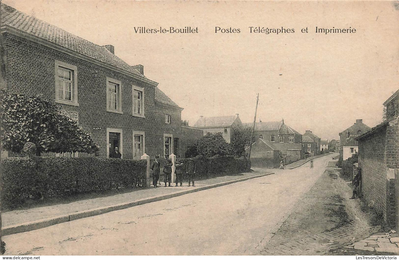 [-15%] BELGIQUE - Villers le Bouillet - Postes Télégraphes et Imprimerie - Carte Postale Ancienne