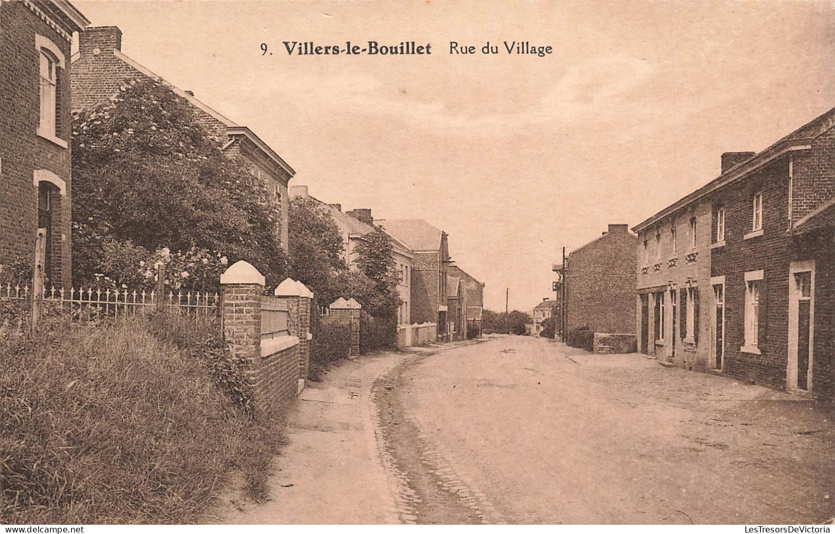 [-15%] BELGIQUE - Villers le Bouillet - Rue du Village - Edit Cuivers- Lemye - Carte postale ancienne