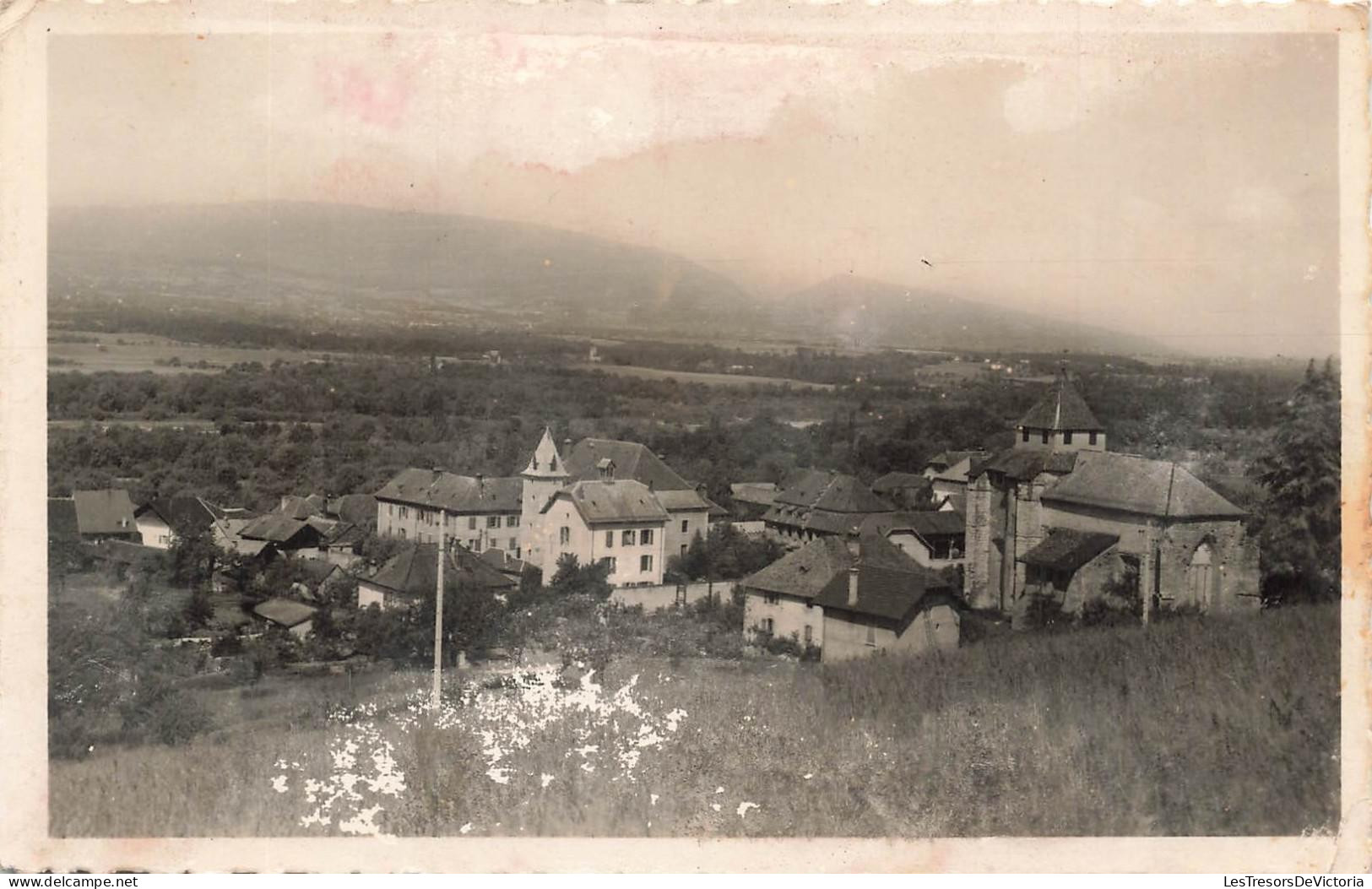 [-15%] FRANCE - Contamine sur Arve - Panorama - Village - Eglise - Clocher - Toiture - Colline - Ed Blanc - Carte postal