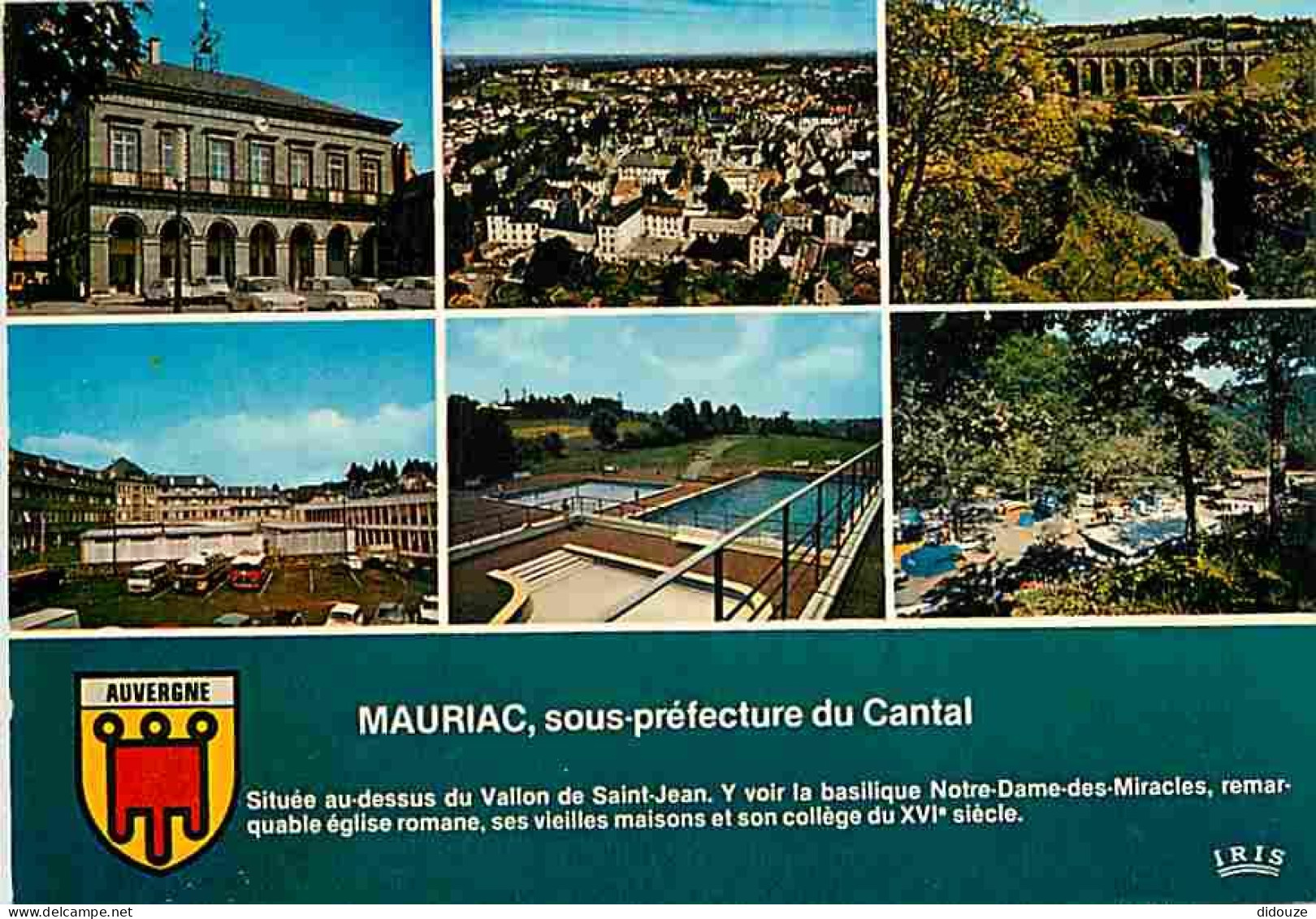 15 - Mauriac - Multivues - Piscine - Automobiles - Bus - Blasons - CPM - Voir Scans Recto-Verso