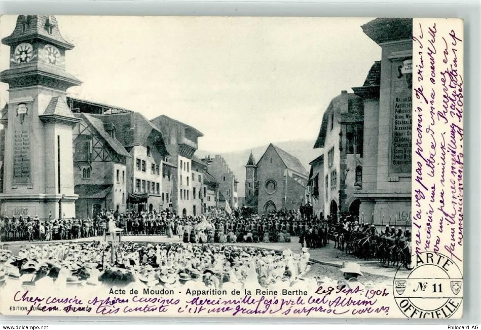 1510 Moudon 1904 - Acte de Moudon Apparition de la Reine Berthe - 13906595