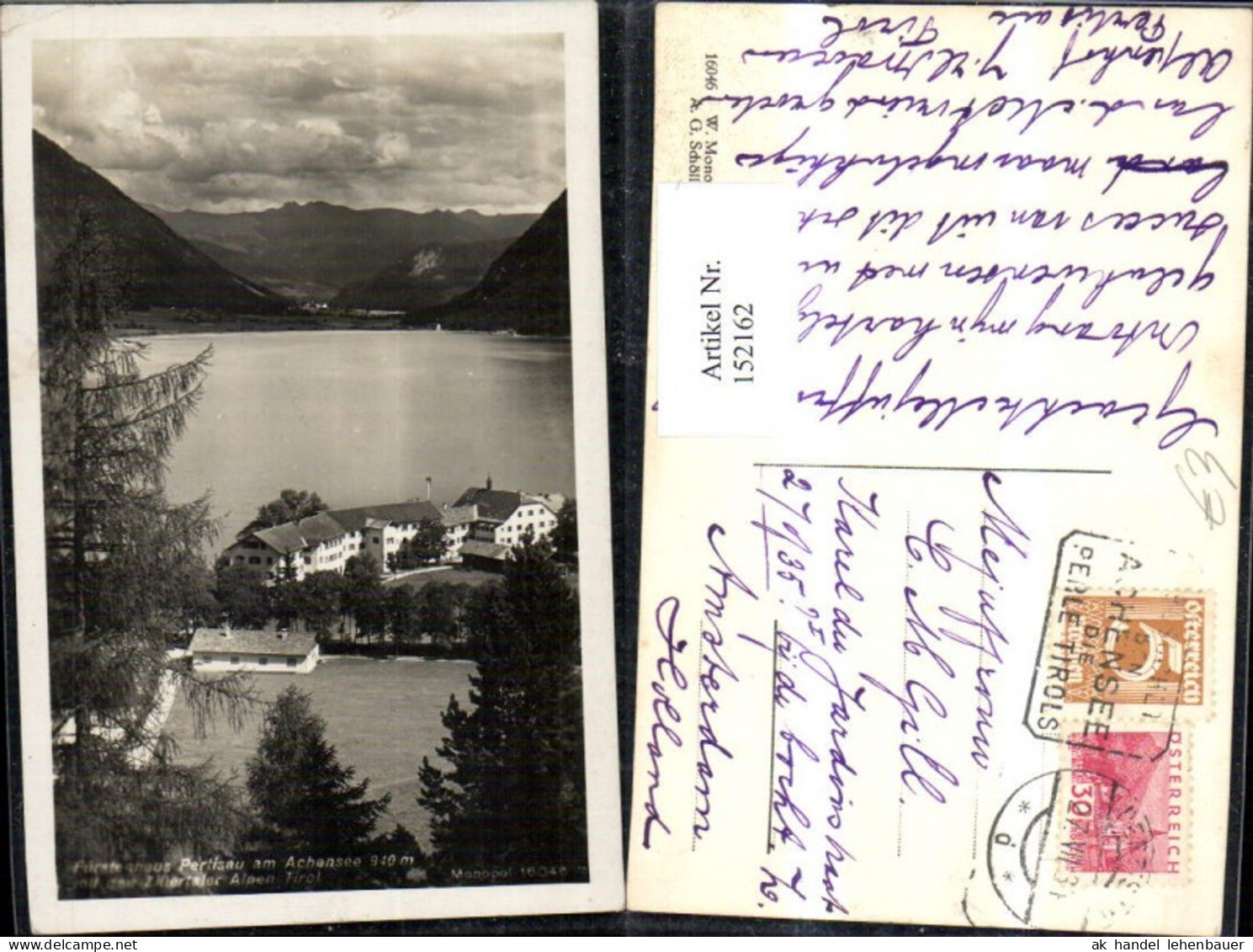 152162,Pertisau Fürstenhaus Pertisau a. Achensee m. d. Zillertaler Alpen