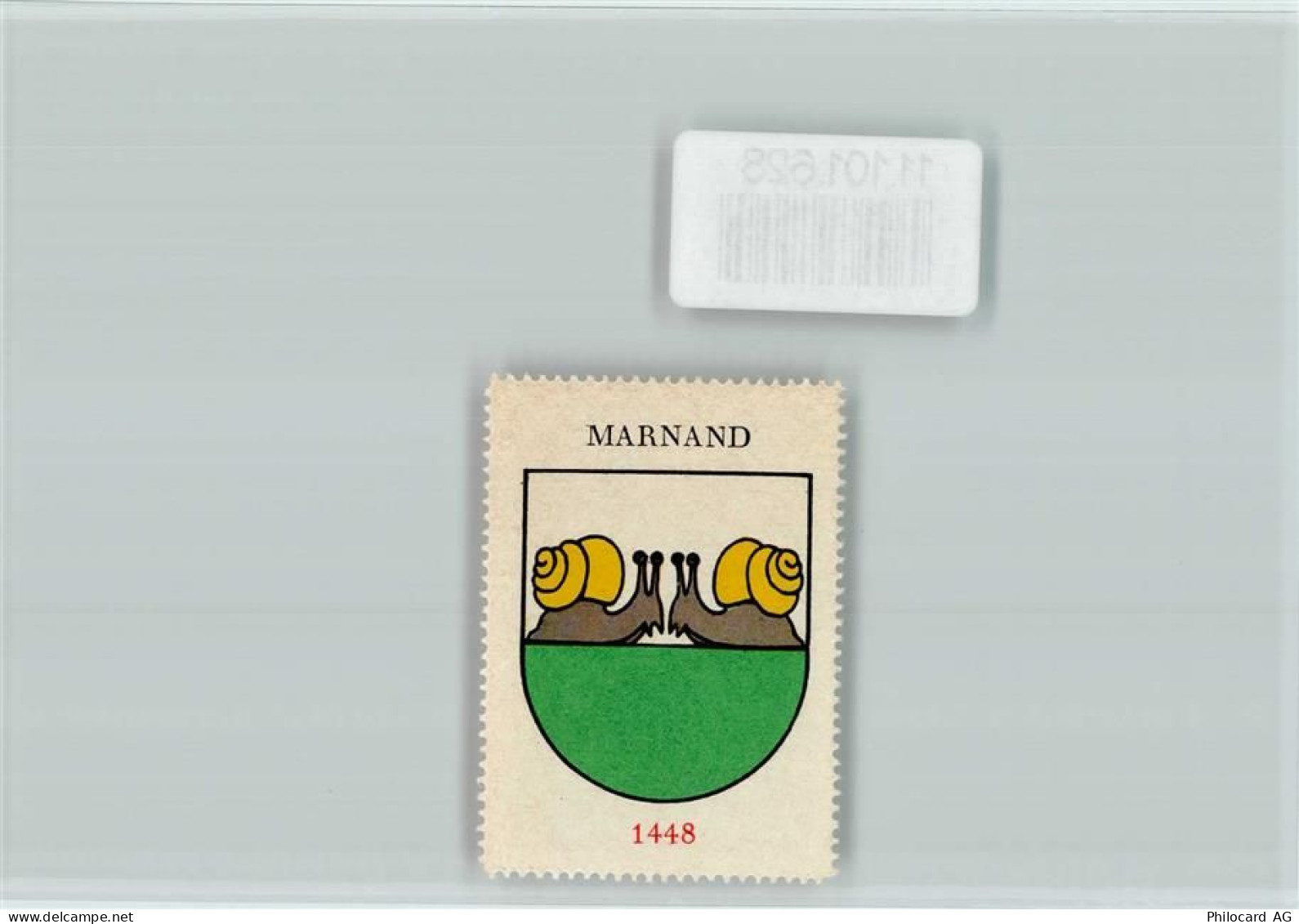 1524 Marnand - Schnecken Vignette Wappen Kaffee Hag ca 1920-1940 - 11101628