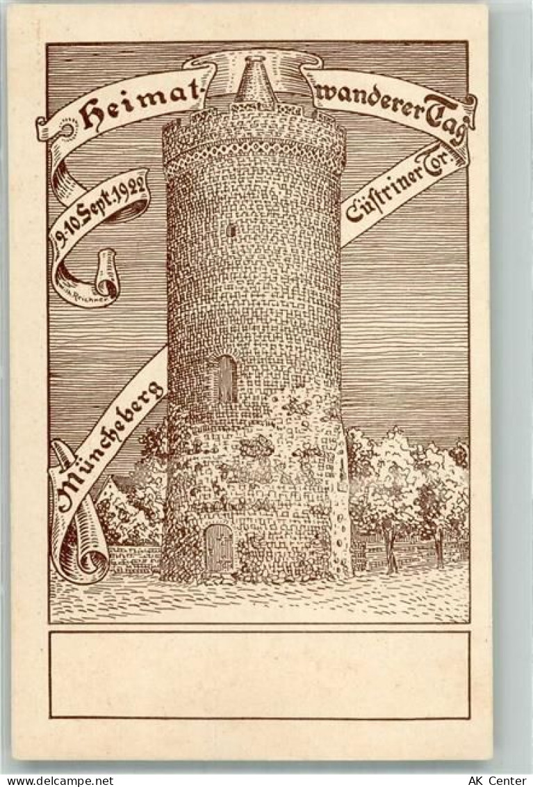 15374 O1278 Müncheberg Lithographie Heimatwanderer Tag 1922 Cüstriner To... - 13528084