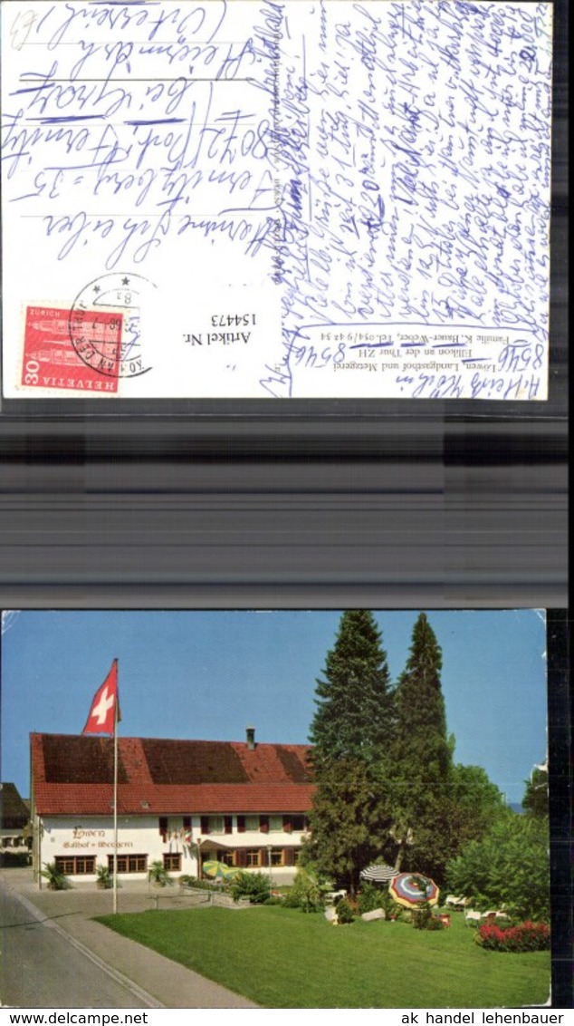 154473,Ellikon a. d. Thur Winterthur Landgasthof u. Metzgerei L&ouml;wen Fam. K Bauer Webe