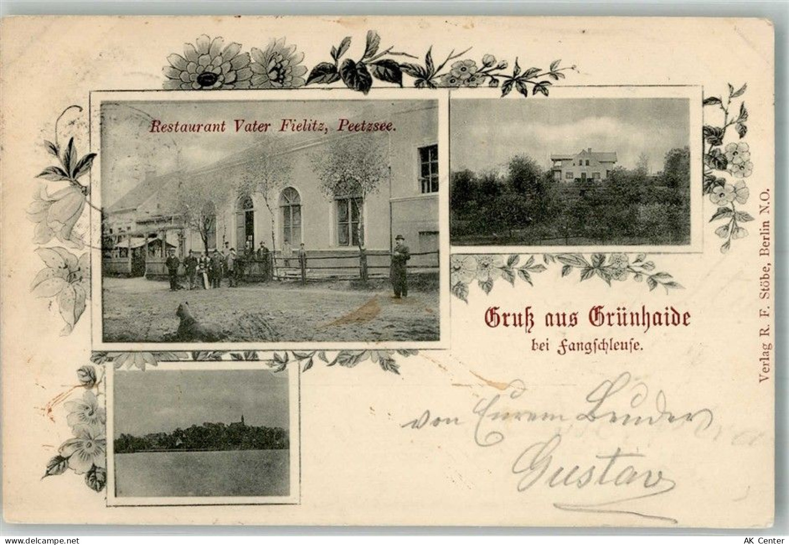 15537 O1252 Grünheide , Mark 1899 - Gasthaus Vater Fielitz Peetzsee - 13667604