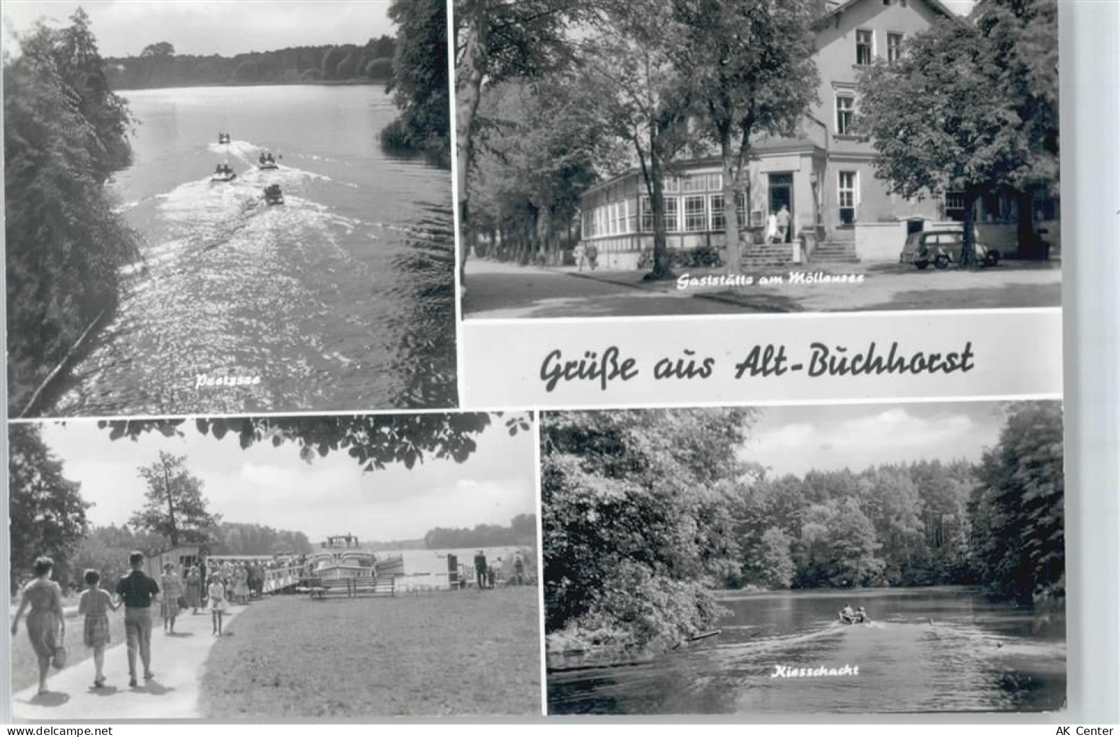 15537 O1252 Grünheide , Mark - See Boot Baum Fußgänger Gaststätte am Möl... - 50419451