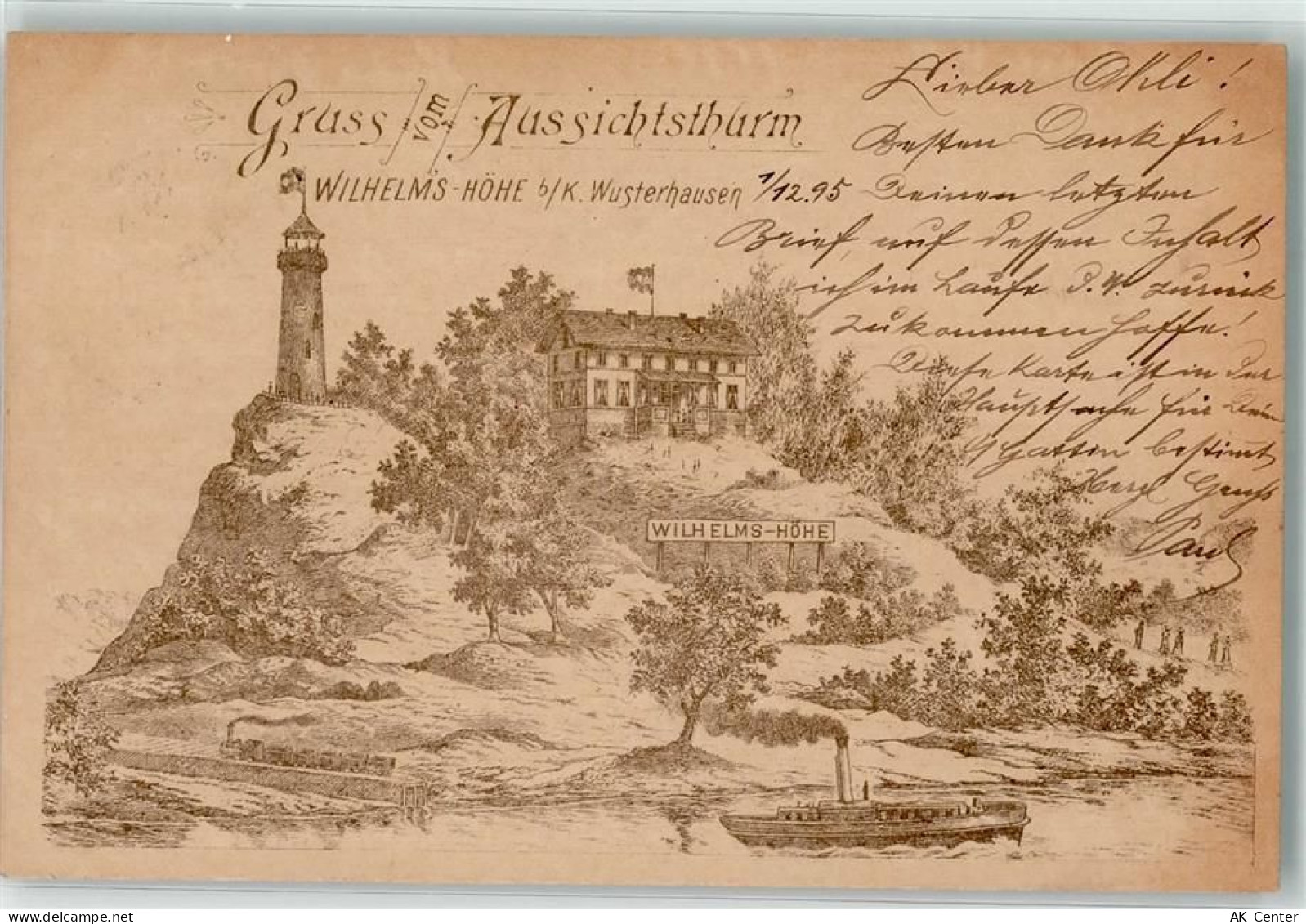 15711 O1600 Königs Wusterhausen 1895 Lithographie Vorläufer Wilhelms-Höh... - 13628820