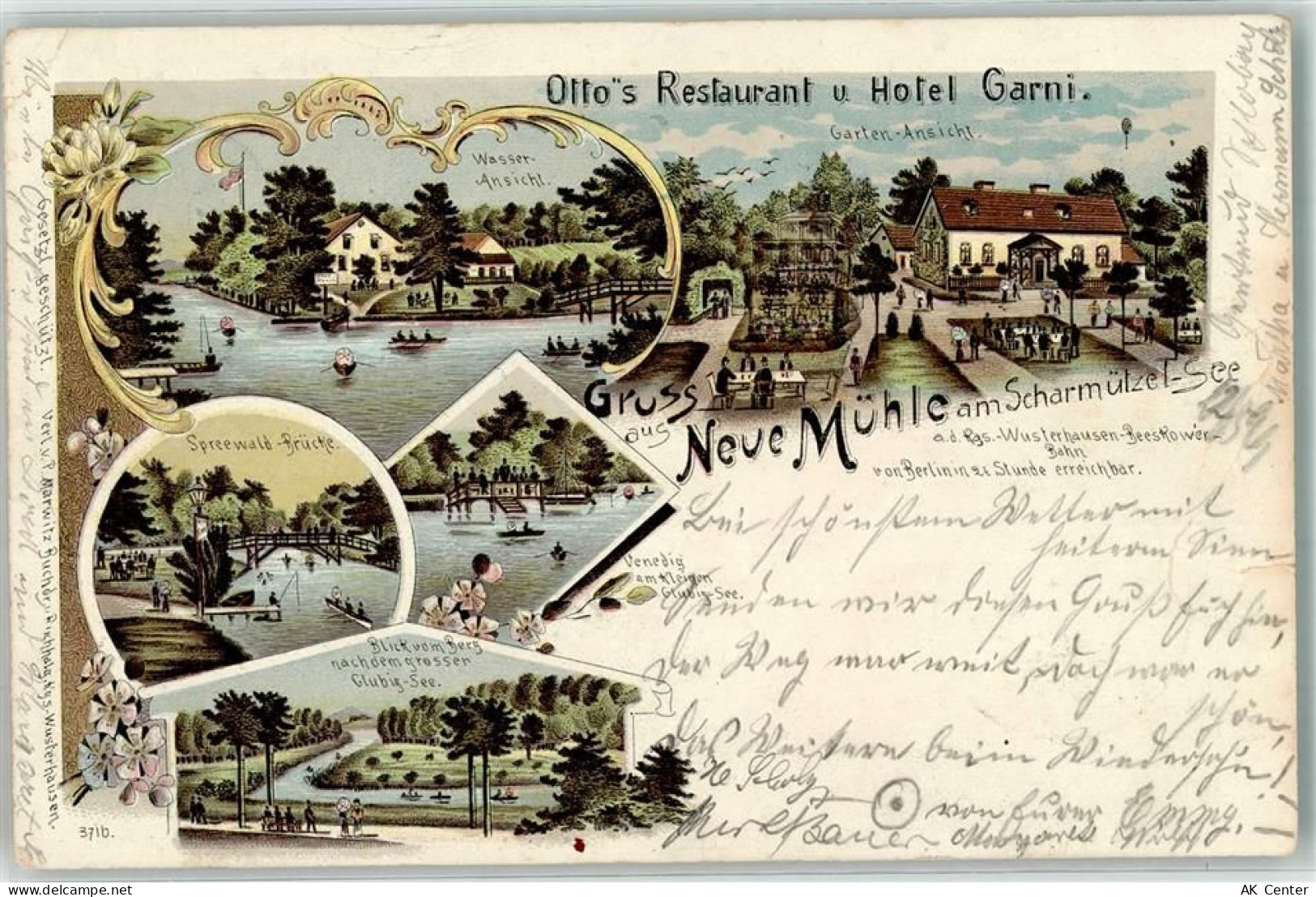 15711 O1600 Königs Wusterhausen 1899 Lithographie Ottos Gasthaus Hotel G... - 13635648