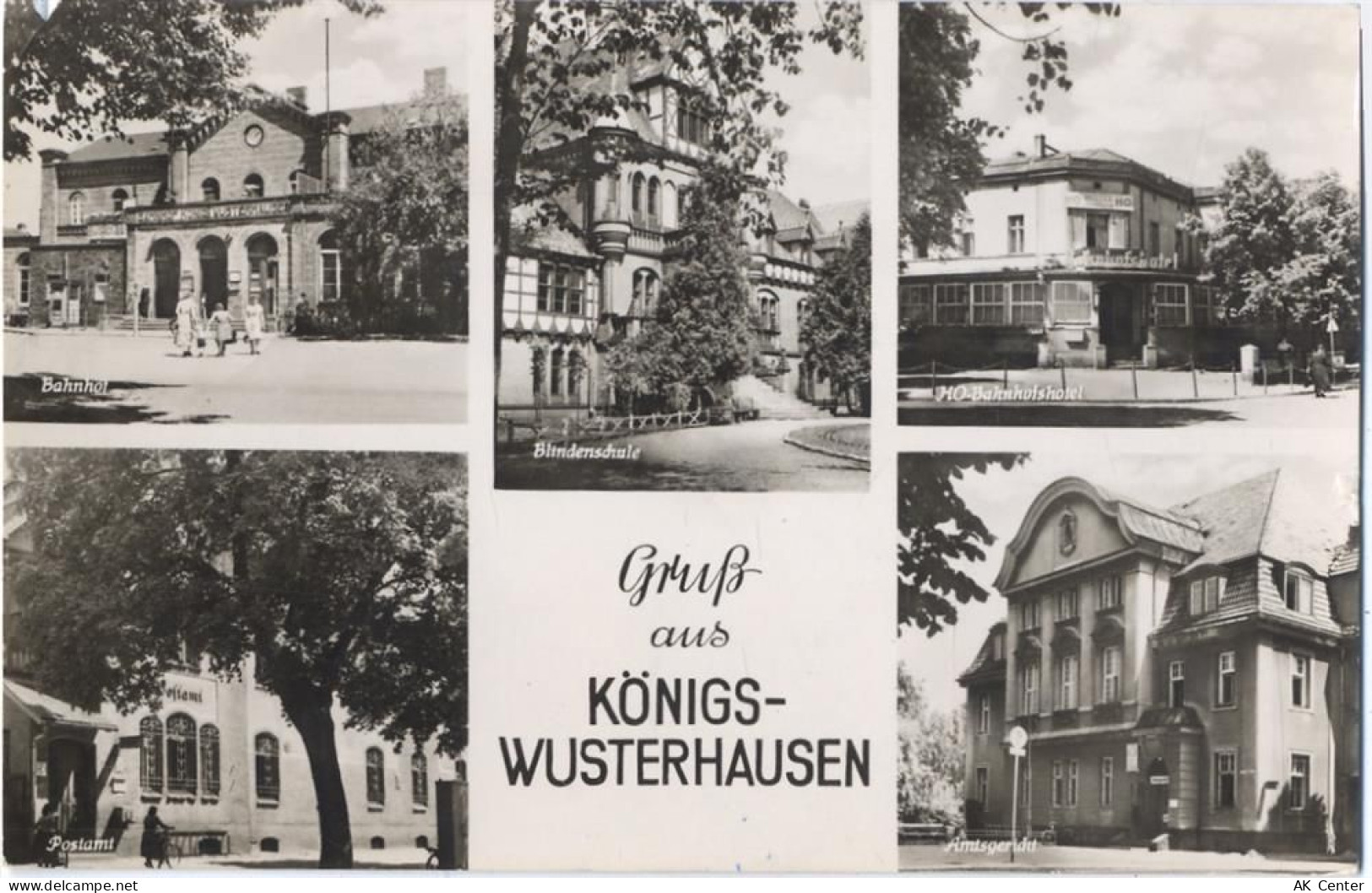 15711 O1600 Königs Wusterhausen um 1960 - Königs Wusterhausen: Bahnhof, ... - 20000489