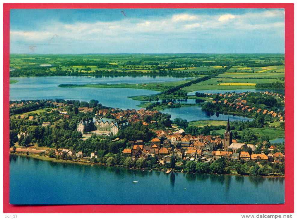 158942 / Plön -  Plöner See , AIR PHOTO , HOTEL RESTAURANT KONDITOREI , FEGETASCHE - Germany Allemagne Deutschland